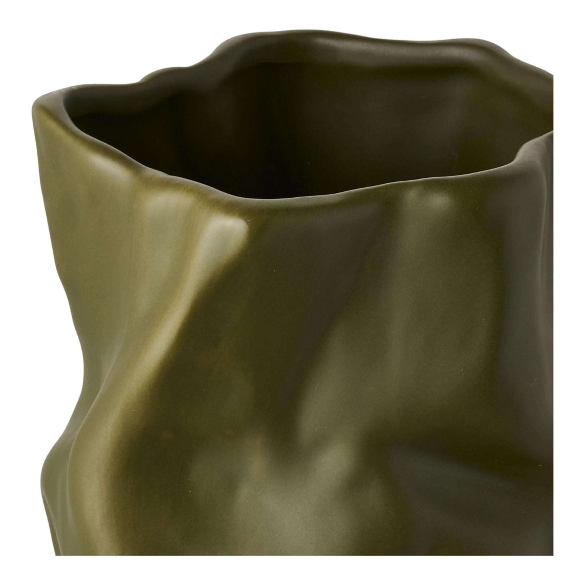 Keramik Vase Green, grün 