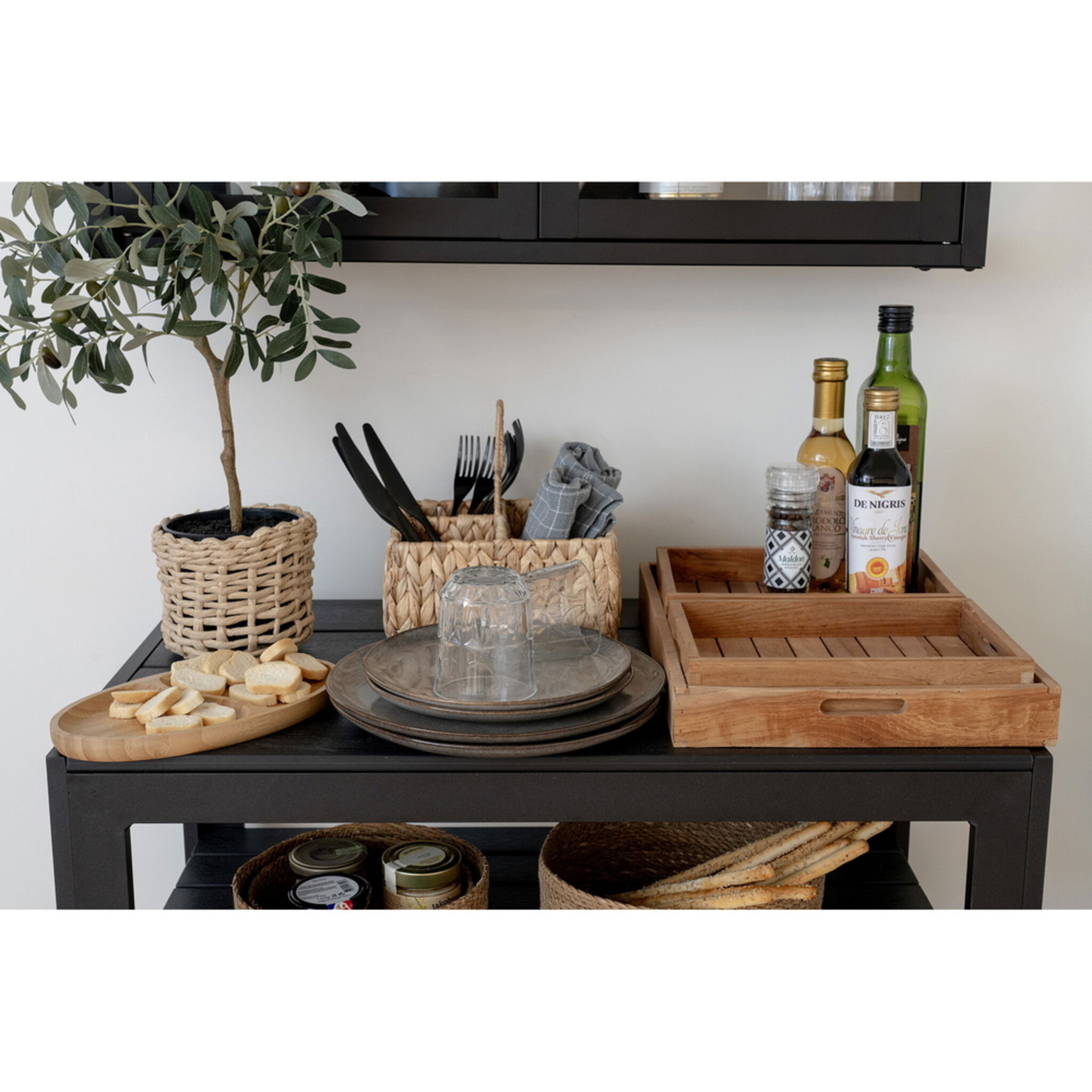 Selma Lunch Plate, Desseet Teller 4er Set, grau 