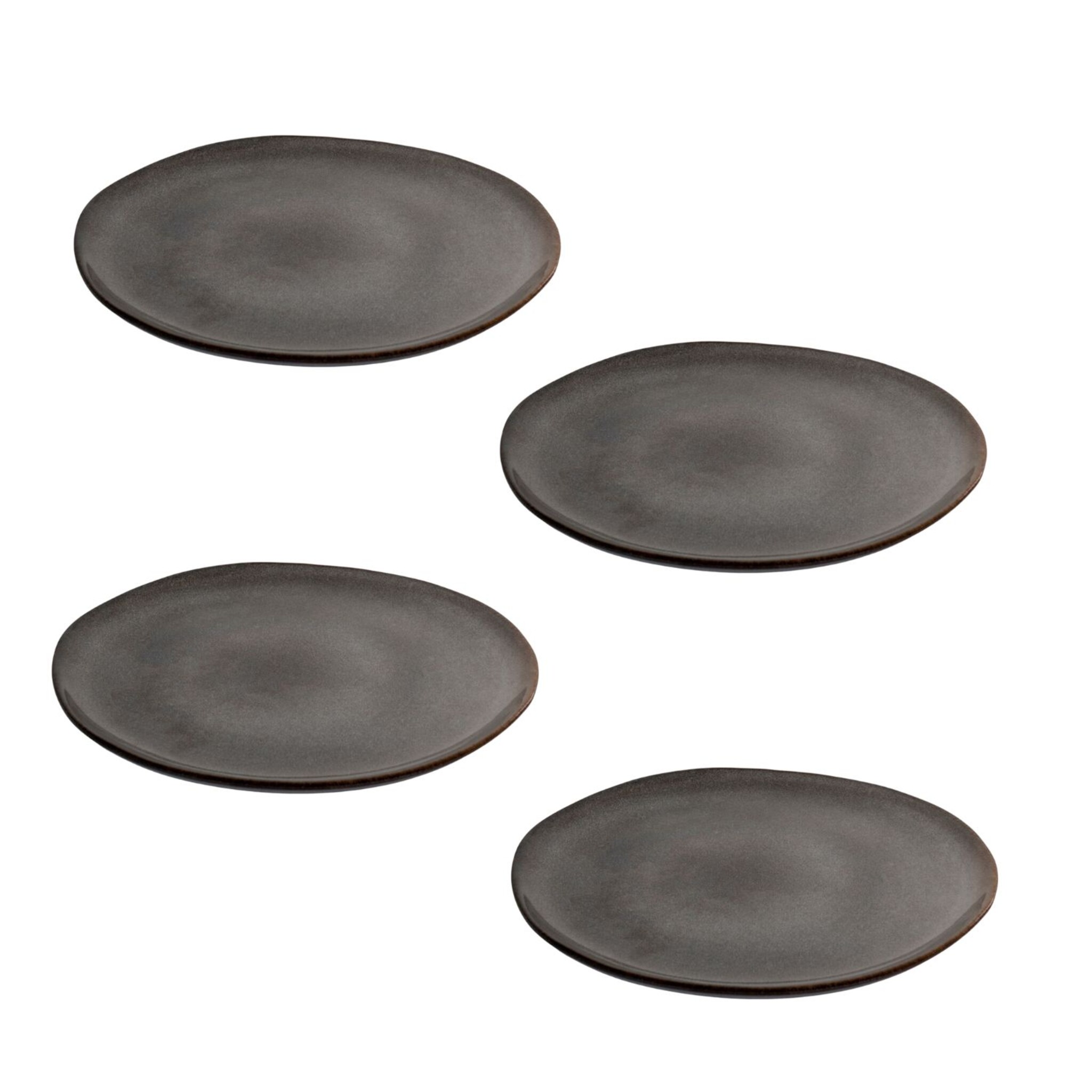 Selma Lunch Plate, Desseet Teller 4er Set, grau 