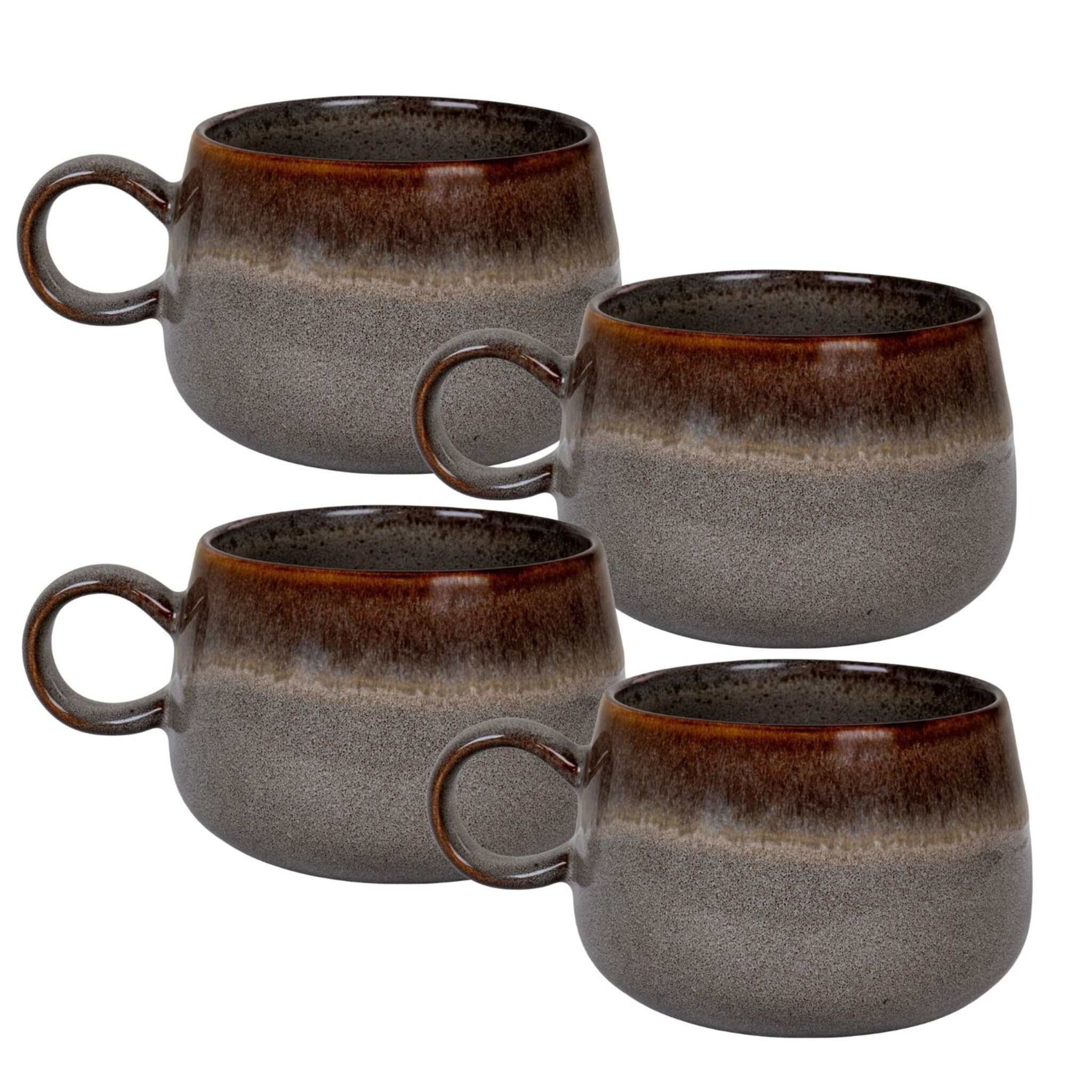 Selma Mug, Tasse 4er, grau 