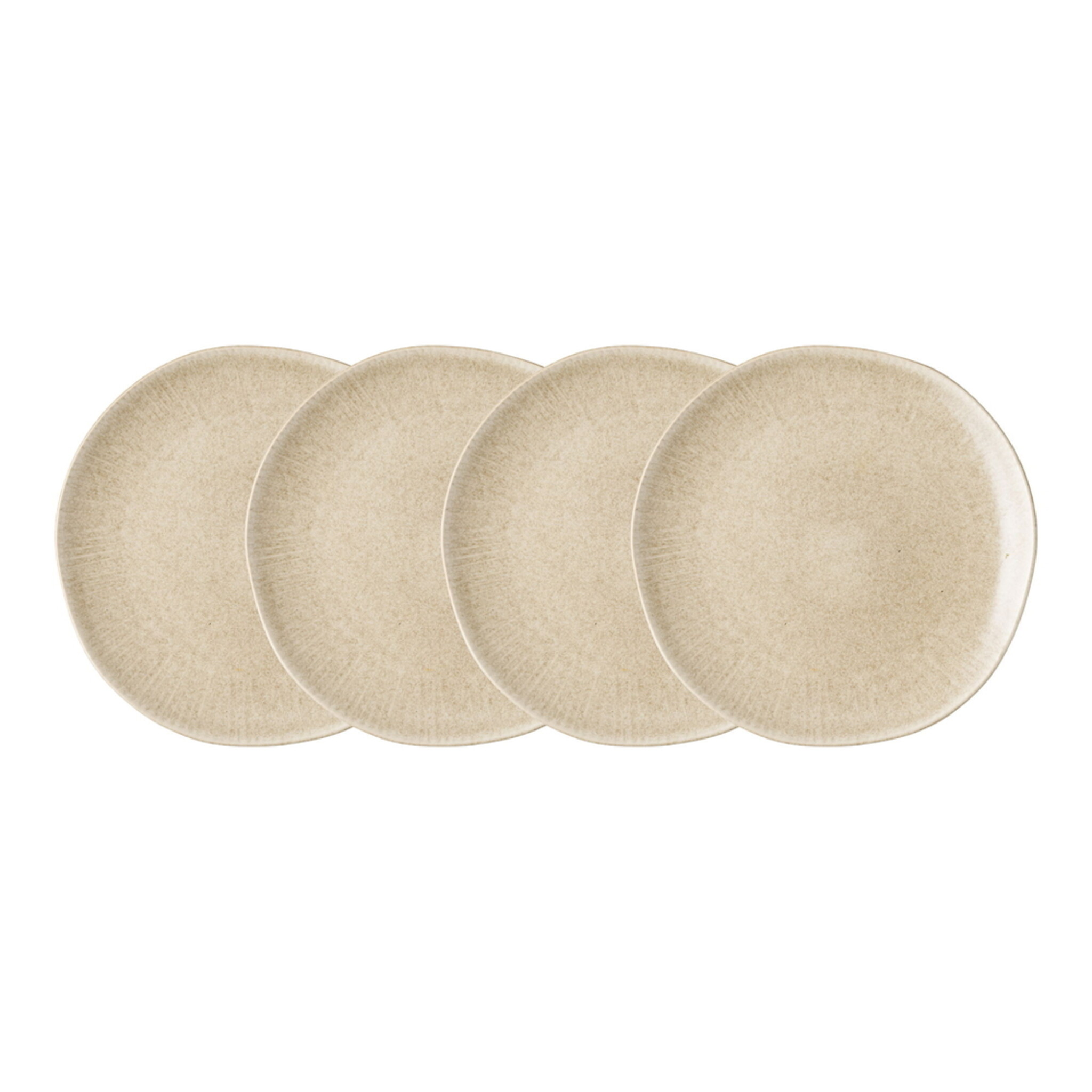 House Nordic Viola Lunchteller 4er Set, beige 
