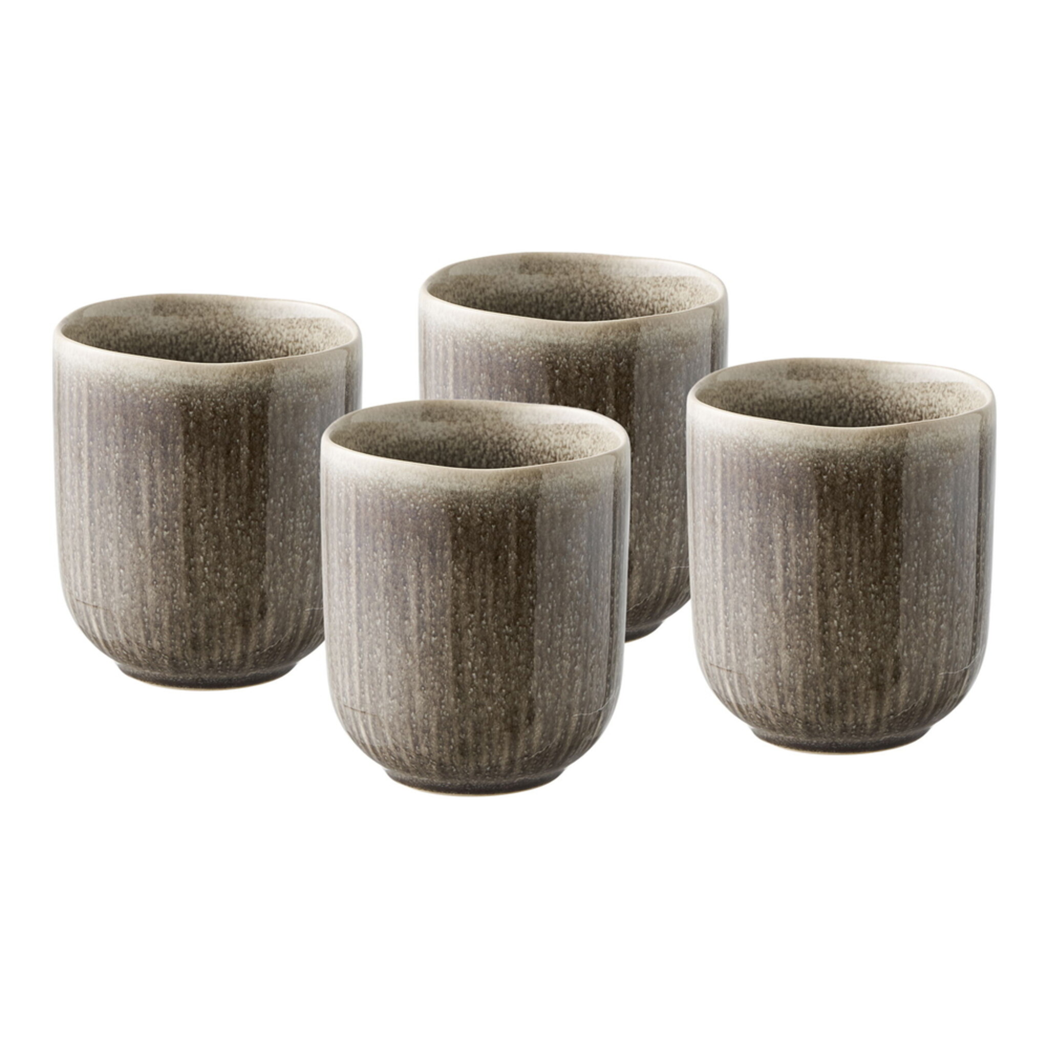 House Nordic Viola Mug Mug Grau 4er Set, grau 