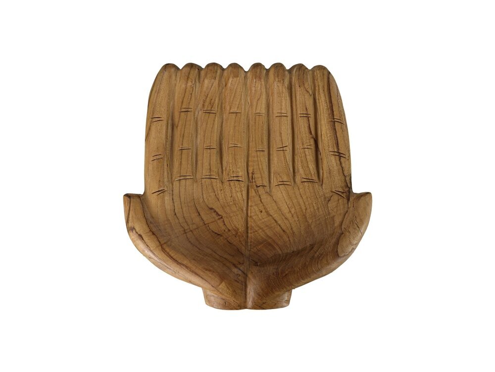 Dekoschale offene Hände Teakholz, natur 