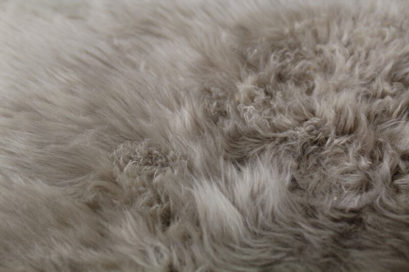 Schaffell Groß Langhaarig, grau 