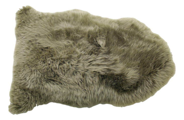 Schaffell Groß Langhaarig, moosgrün 