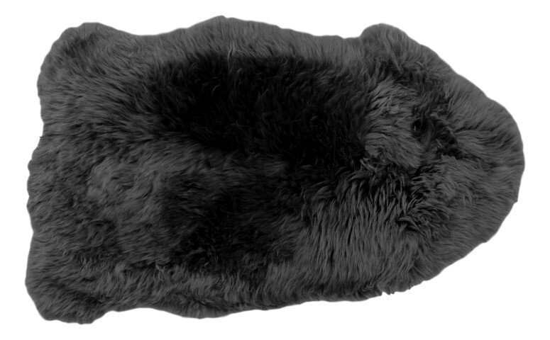 Schaffell Groß Langhaarig, dunkelgrau 