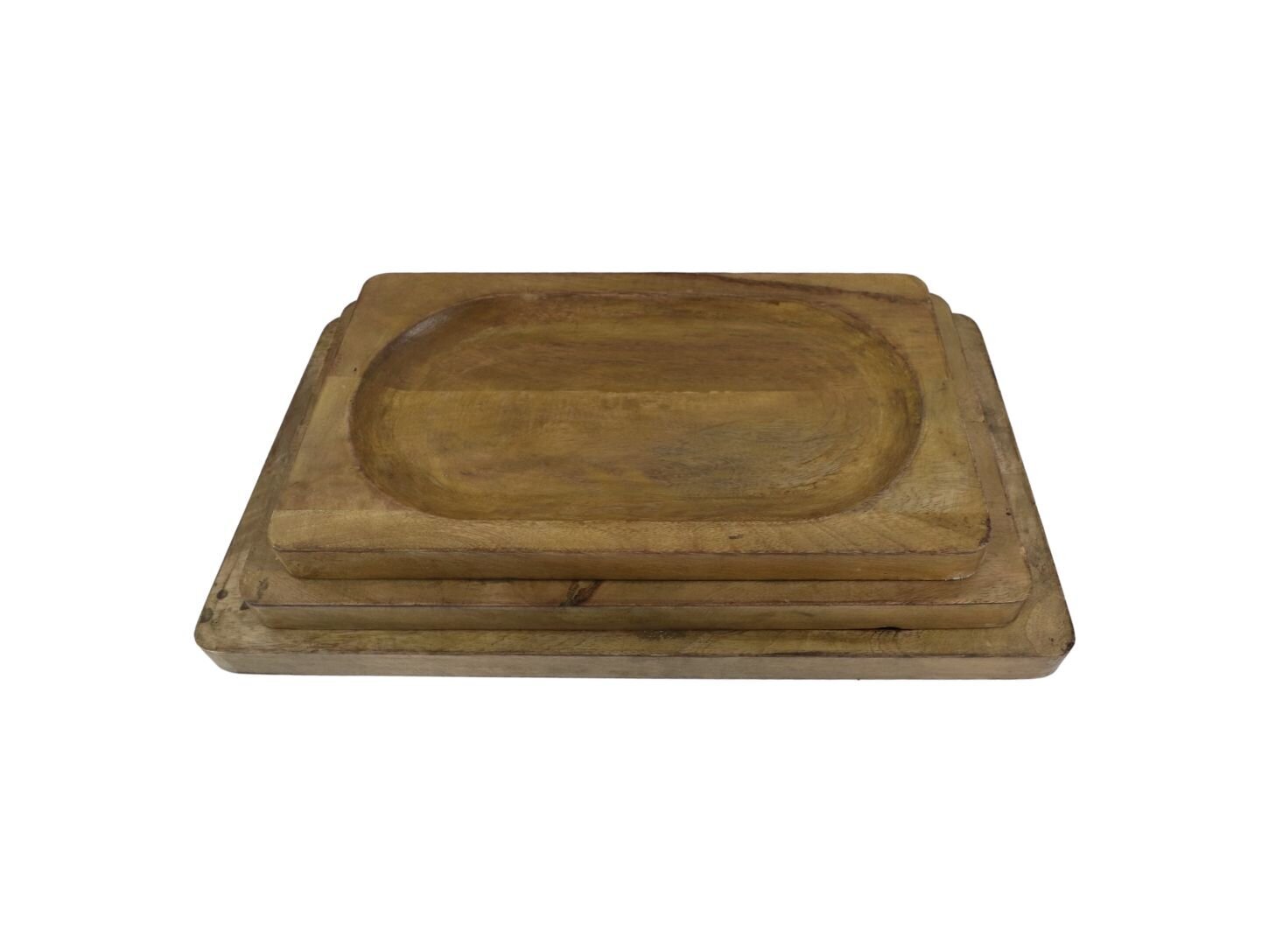 Servierbretter Natural Mangoholz 3er-Set, natur