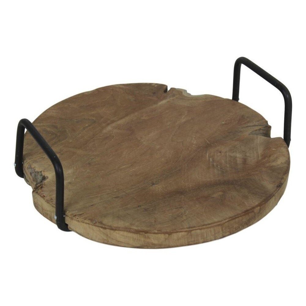 Serviertablett mit Griff Teakholz,  