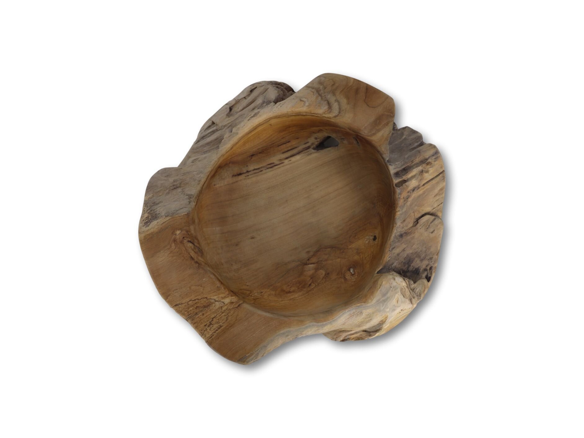 Teakholz Obstschale Bienenwachs behandelt,  Ø 30-35 cm