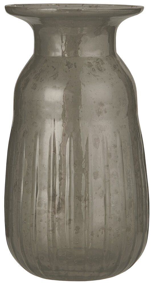 Hyazinthenvase pebbled Glas, grau 