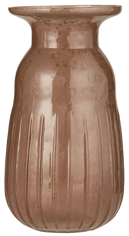 Hyazinthenvase pebbled Glas, faded rose 