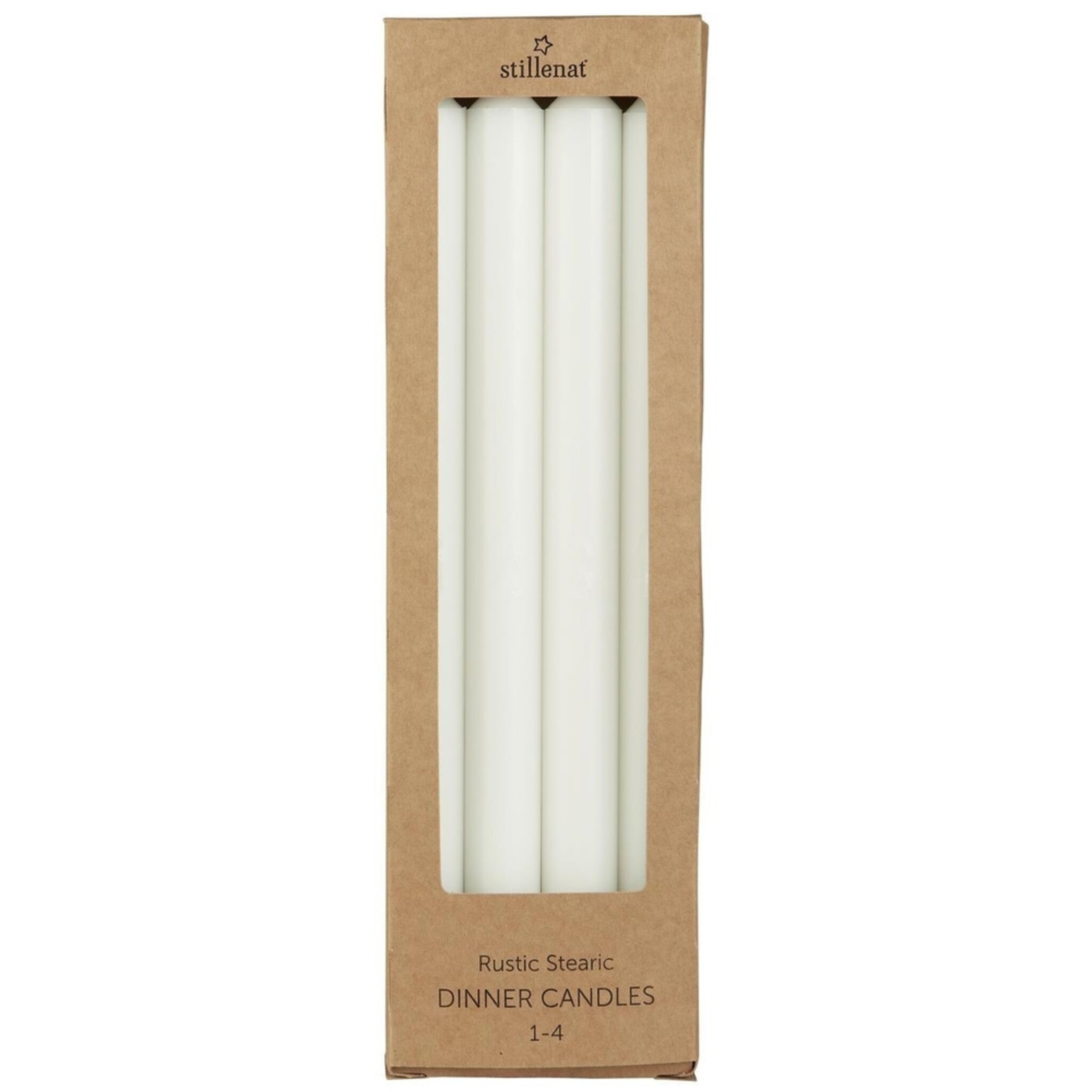 Adventskerze 1-4 Schachtel mit 4 Kerzen, weiss 