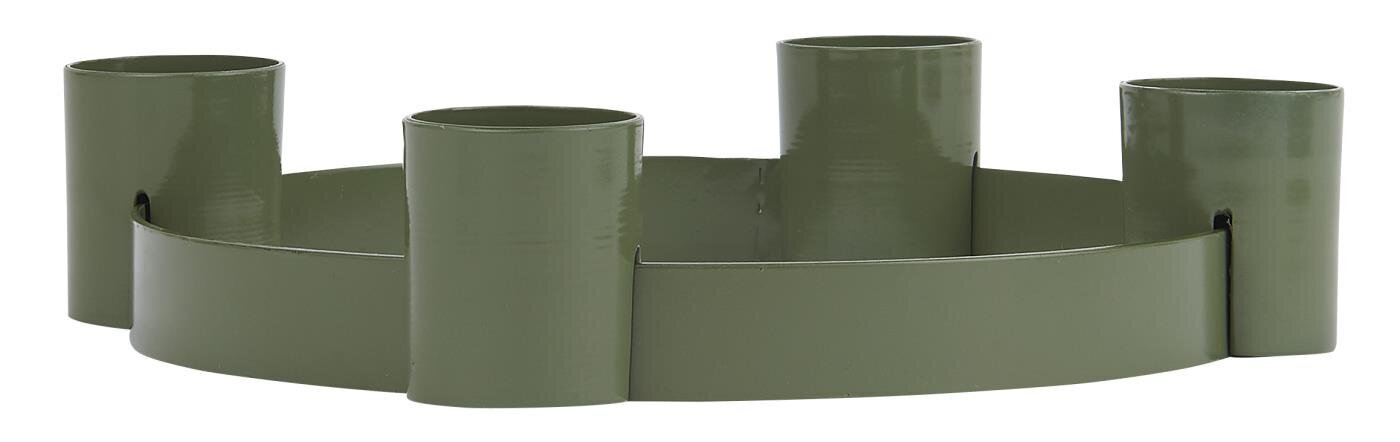 Adventskerzenhalter für 4 Stabkerzen, grün Ø26 x H5,1 cm