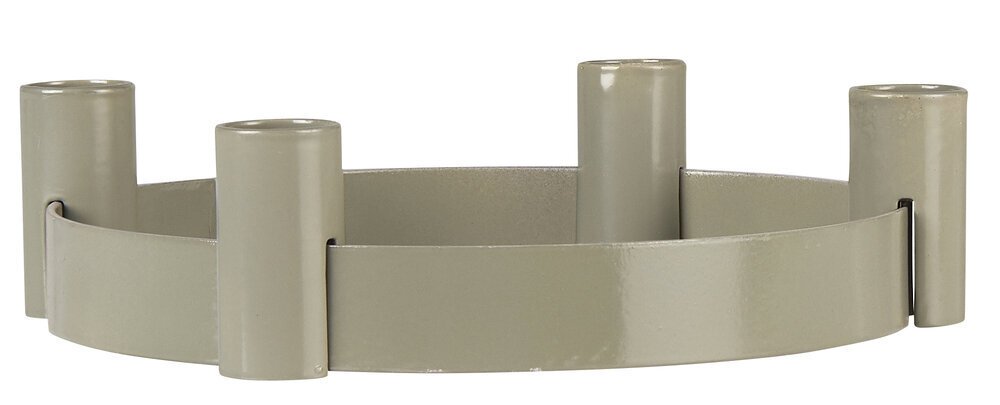 Adventskerzenhalter für 4 Stabkerzen, staubig grün Ø19,5 x H5,1 cm