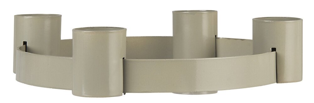 Adventskerzenhalter für 4 Stabkerzen, staubig grün Ø26 x H5,1 cm