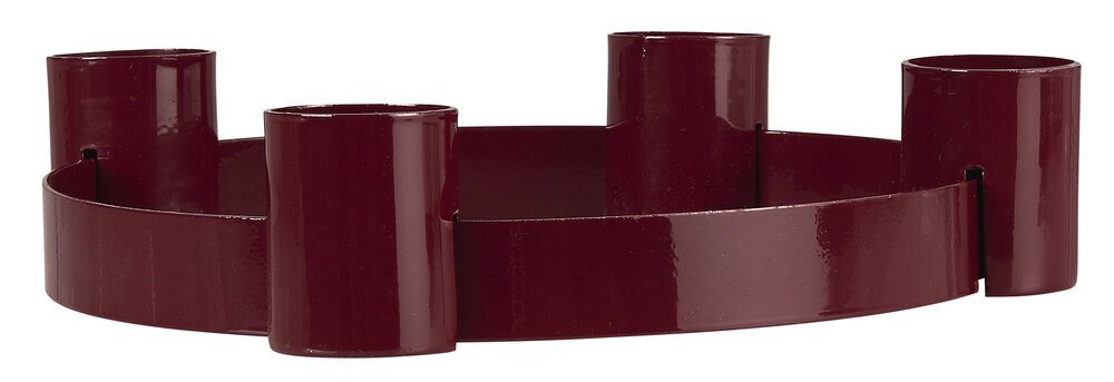 Adventskerzenhalter für 4 Stabkerzen, rot Ø26 x H5,1 cm