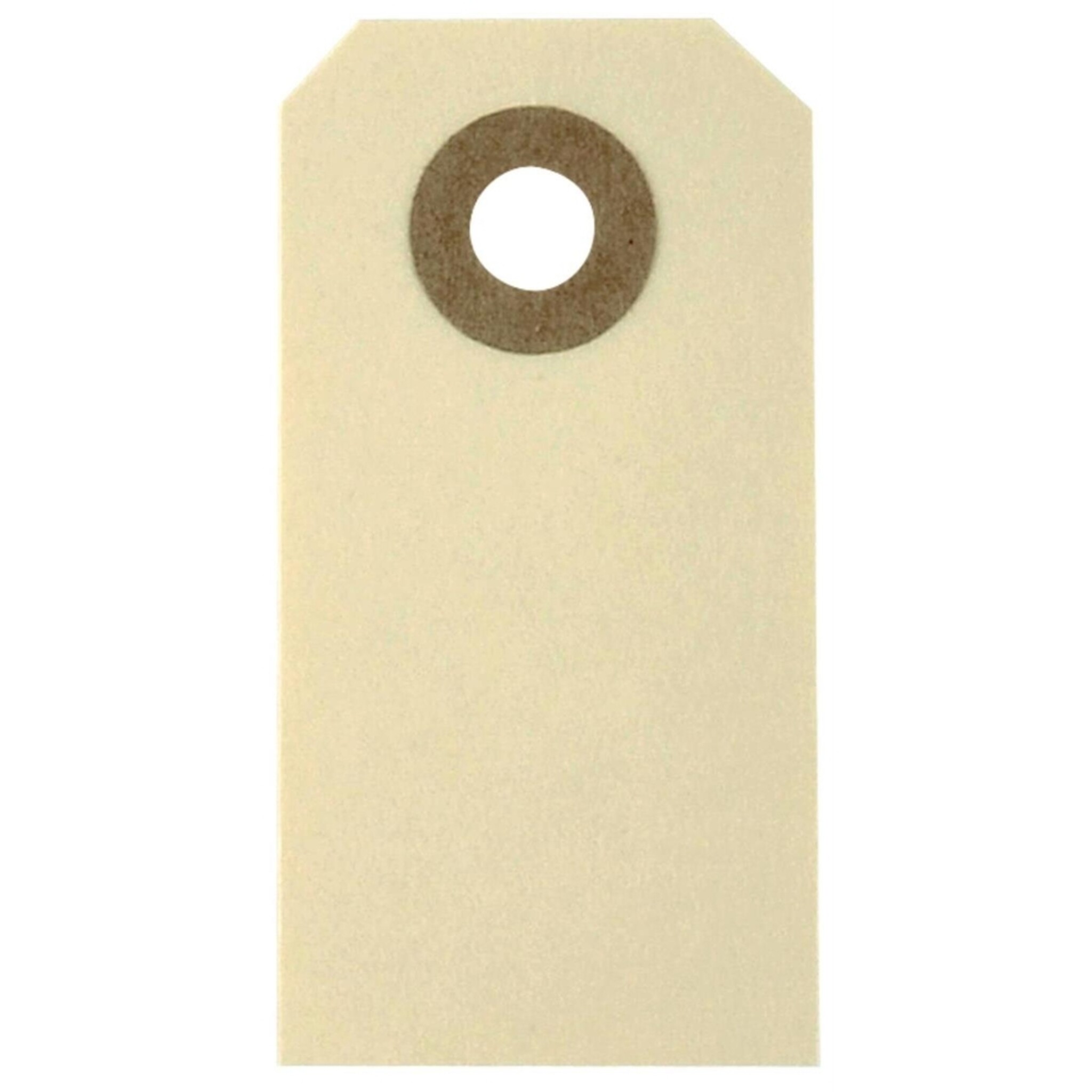 Anhängeschild aus Papier, natur 6 x 3 cm
