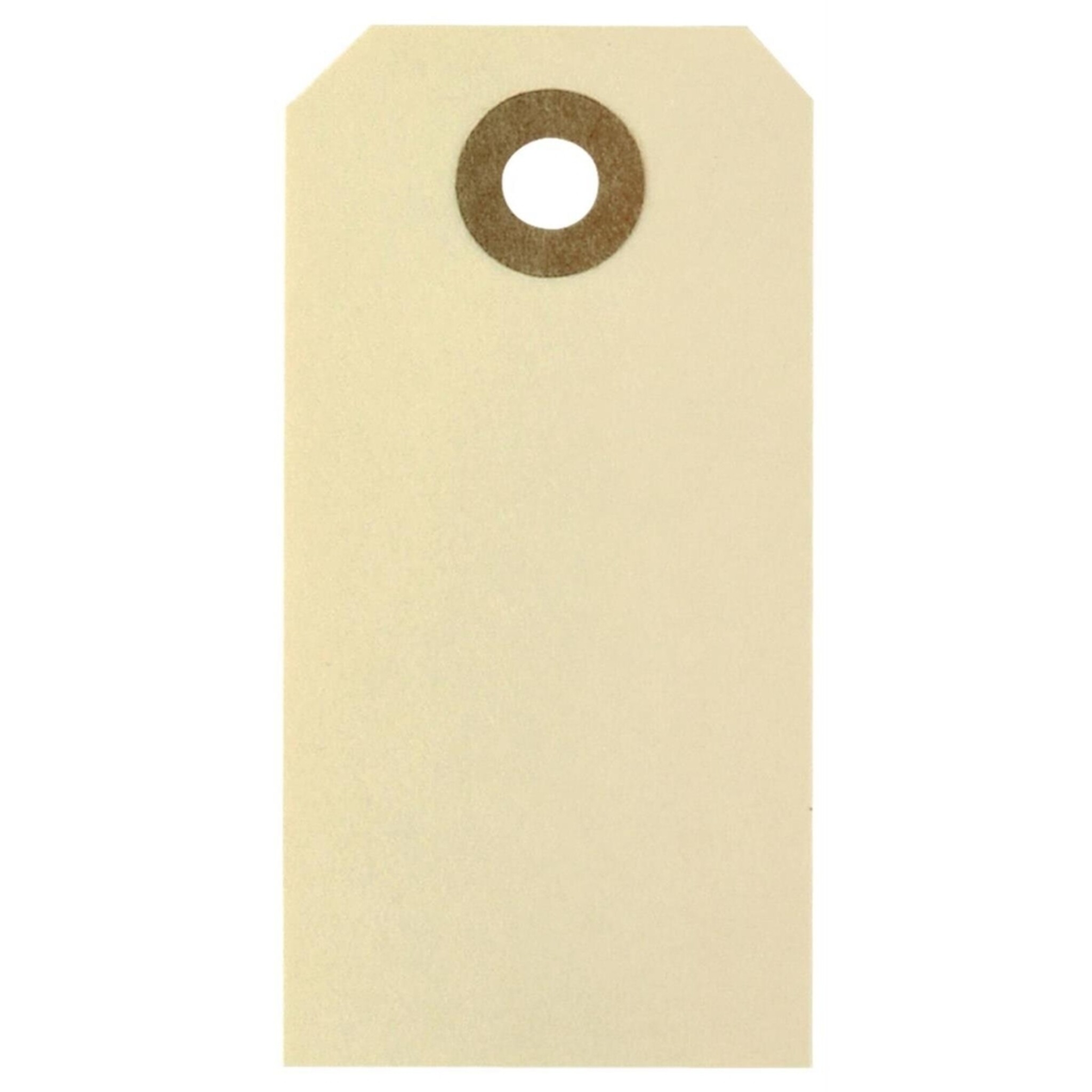 Anhängeschild aus Papier, natur 8 x 4 cm