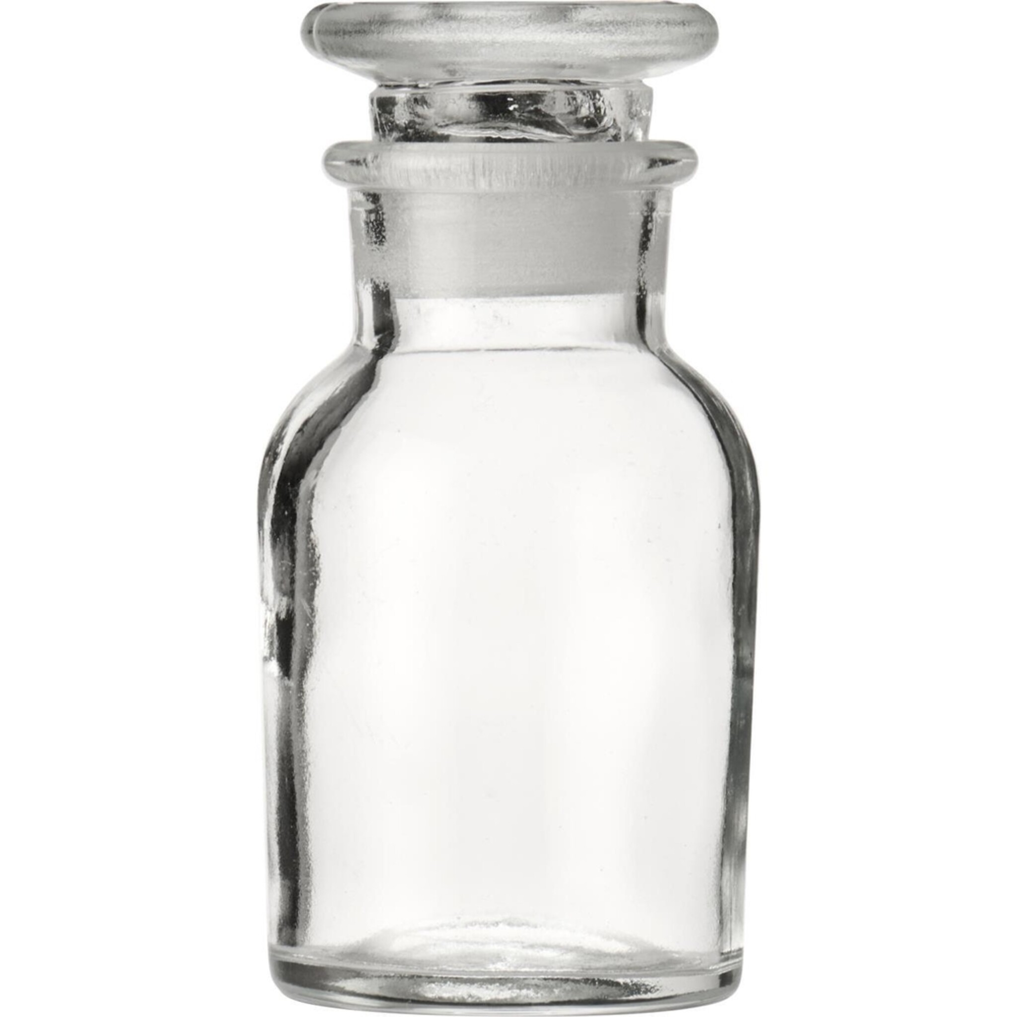 Apothekerglas mit Glasdeckel, klar Höhe 9, Ø 4.2 cm, 60 ml