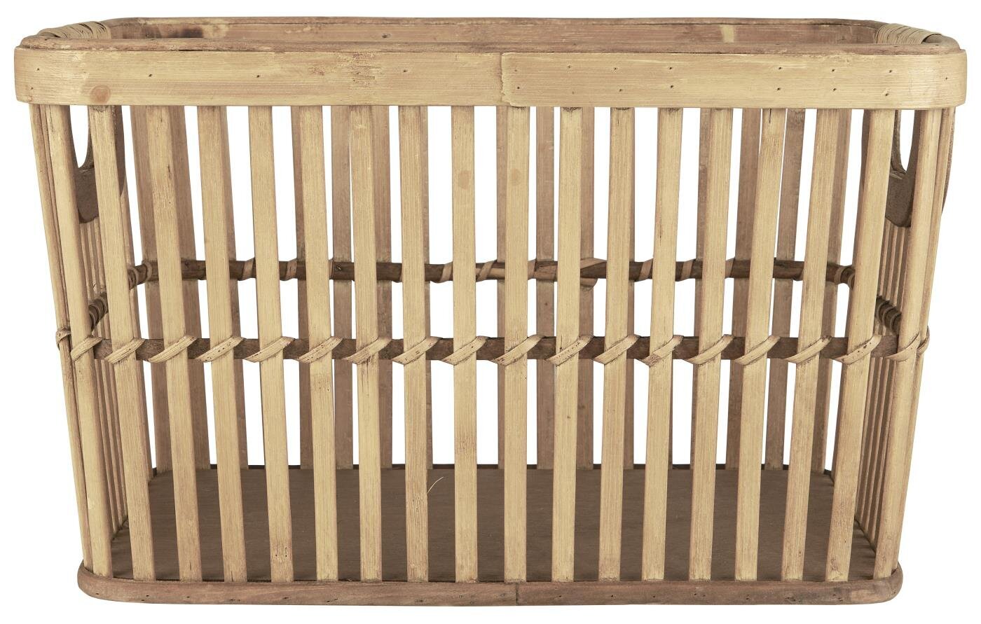Bambus Korb mit Griffen offenes Geflecht, natur 