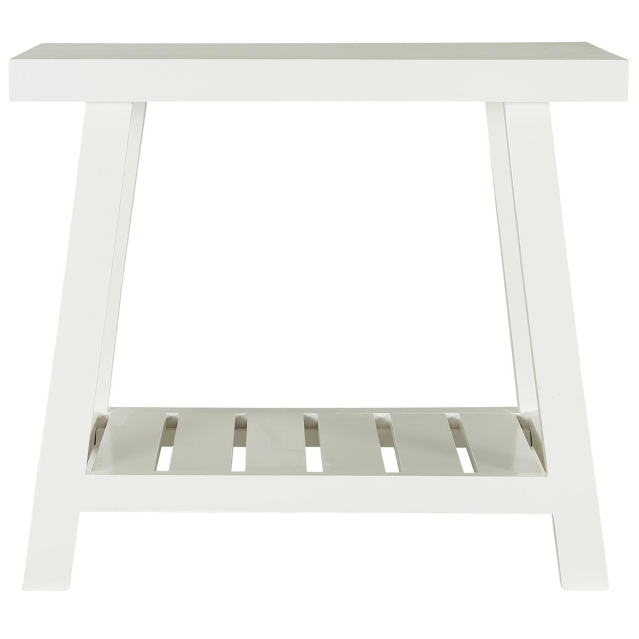 Bank Gilleleje mit Ablage, weiß 