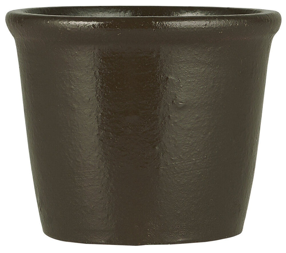 Blumentopf Halfdan mit dicker Kante, mocca H13 x Ø16,5 cm