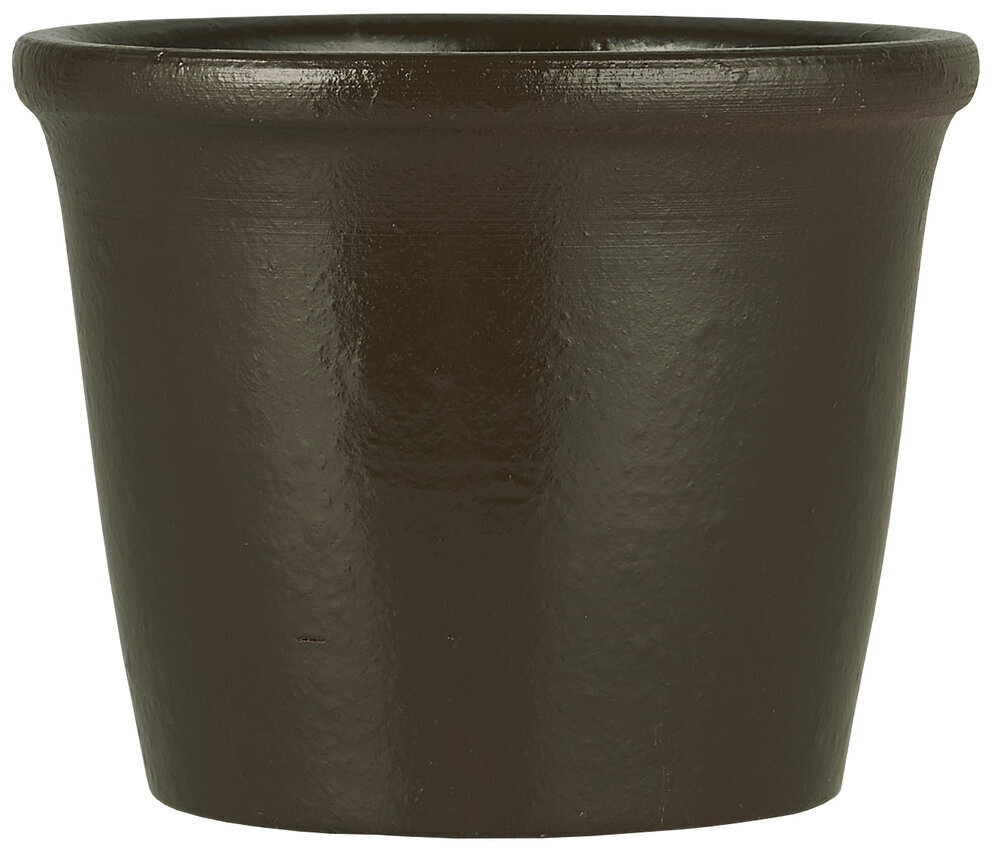 Blumentopf Halfdan mit dicker Kante, mocca H11 x Ø13 cm