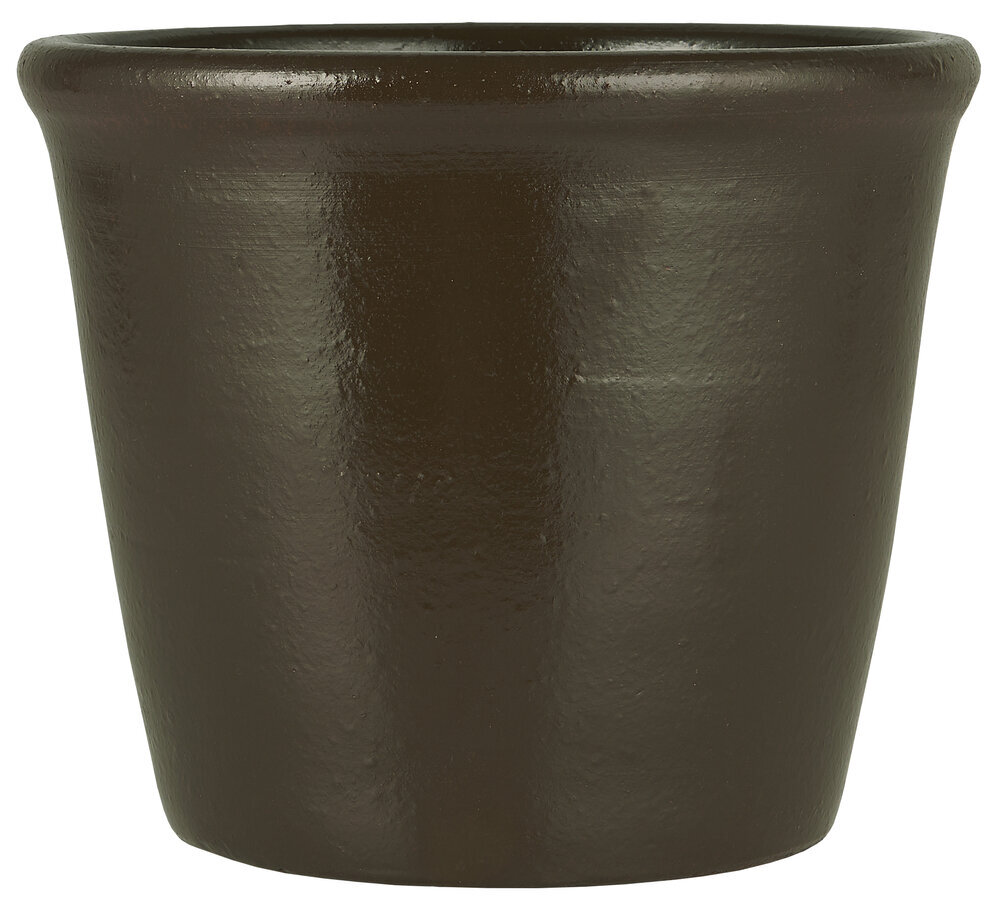 Blumentopf Halfdan mit dicker Kante, mocca H21,5 x Ø25 cm