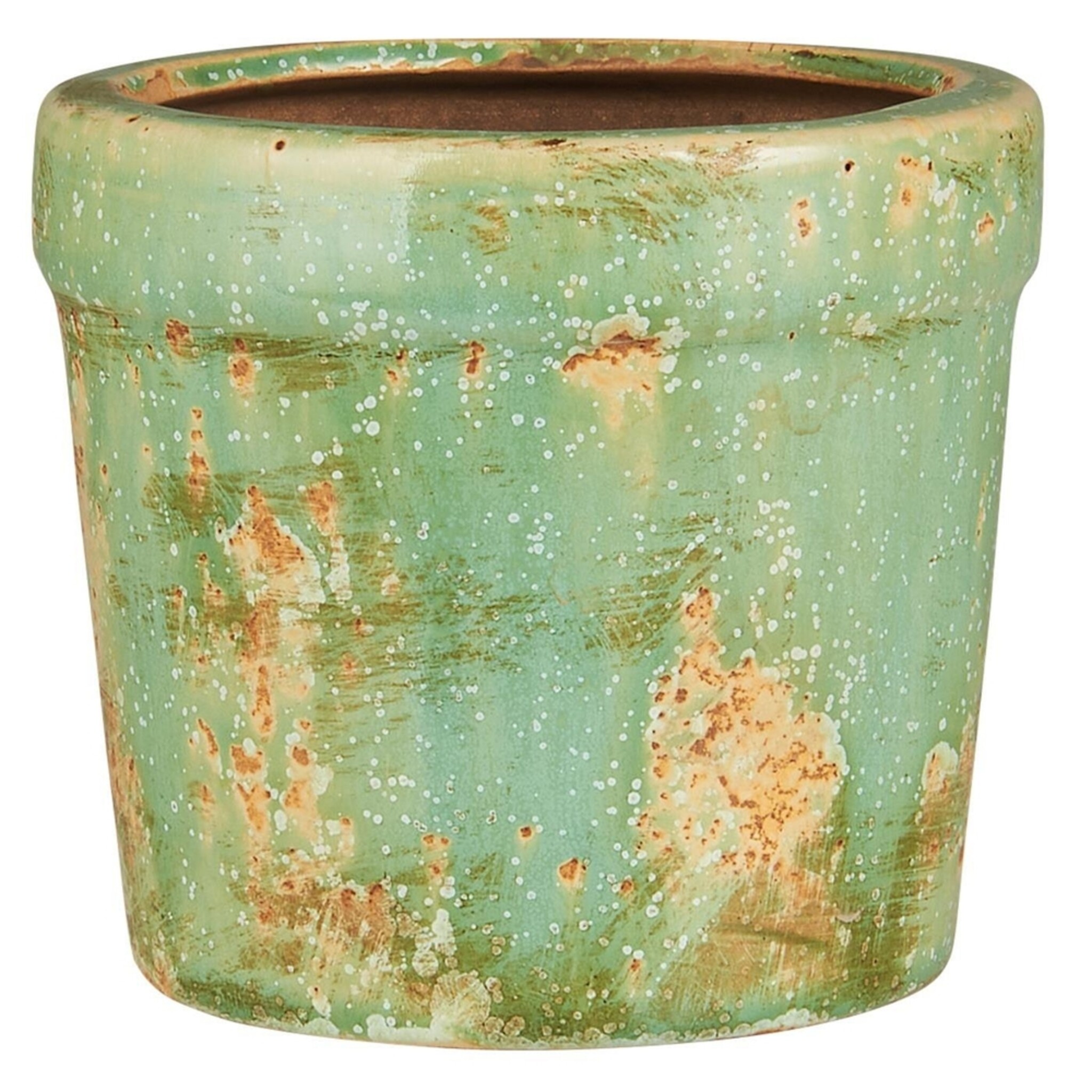 Blumentopf Marina Antik-Look, grün Höhe 9.2, Ø 10 cm