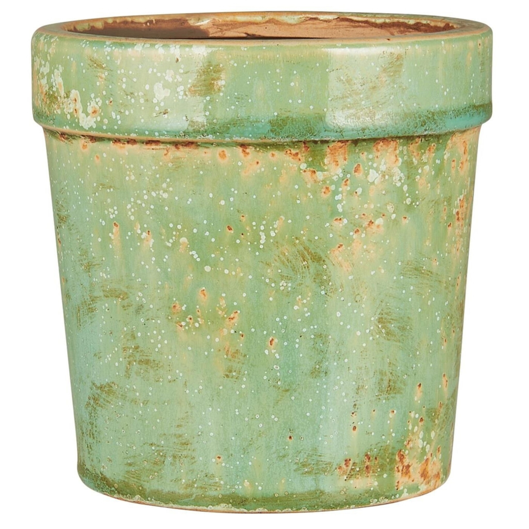 Blumentopf Marina Antik-Look, grün Höhe 12, Ø 11.5 cm