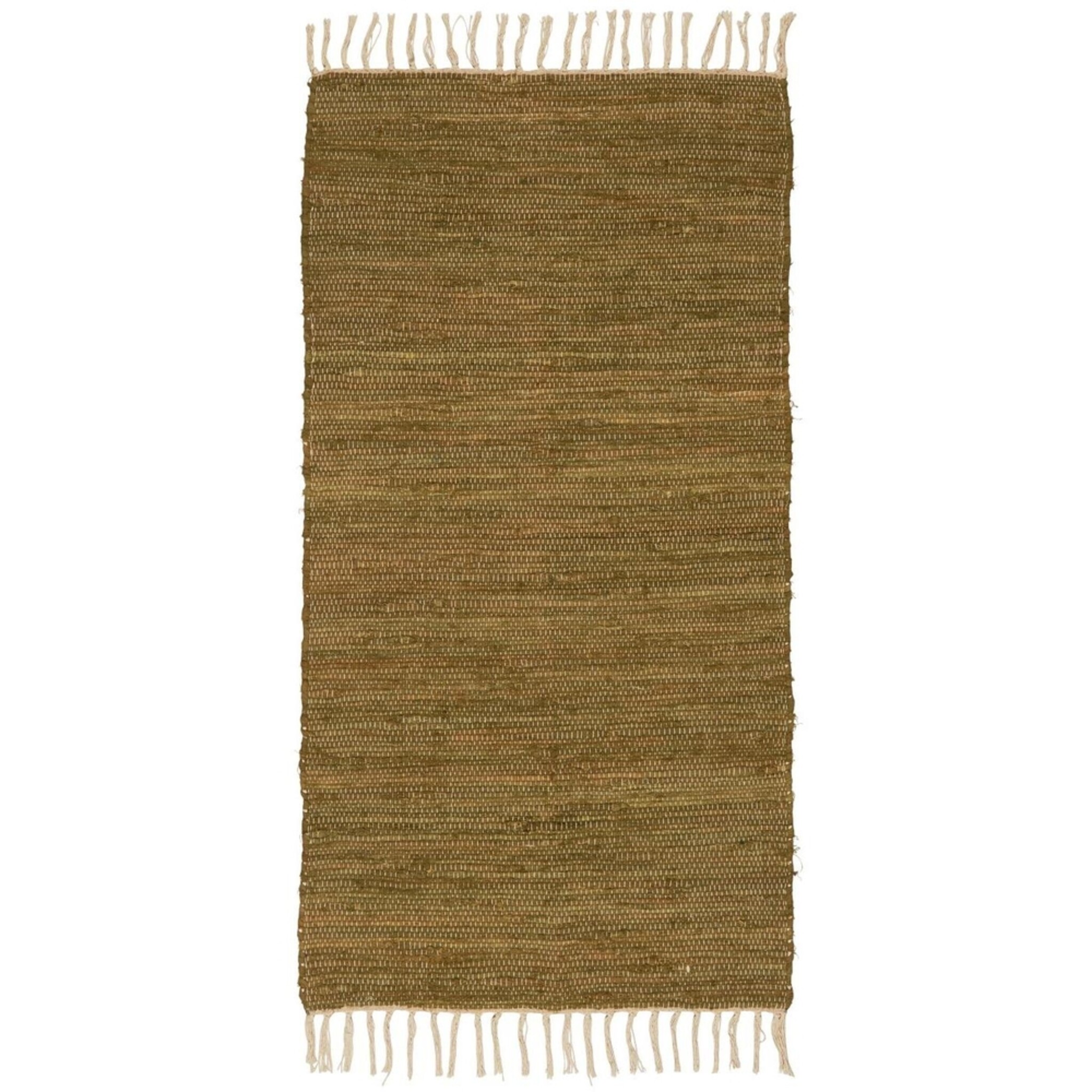 Bodenläufer aus Baumwolle, moosgrün 