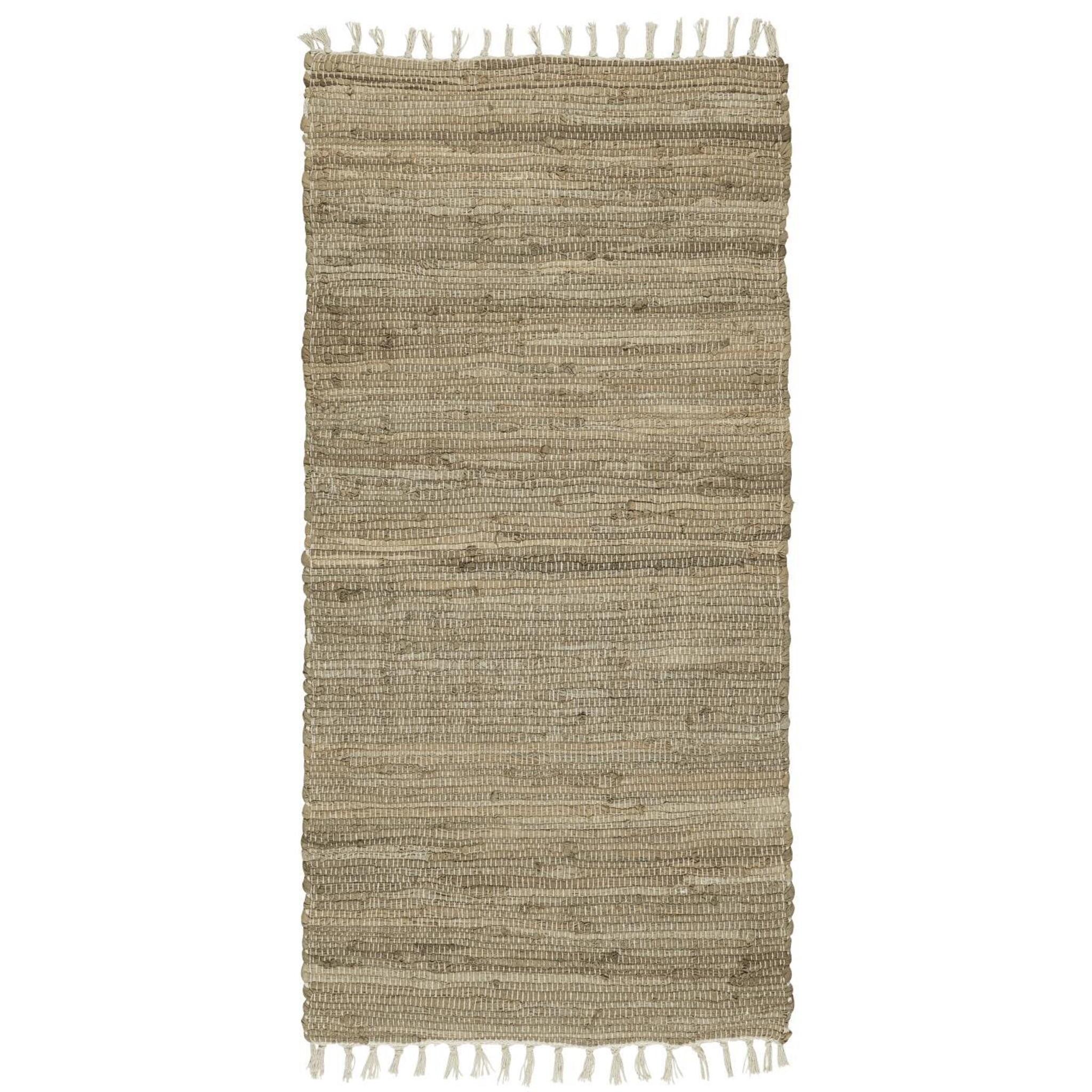 Bodenläufer aus Baumwolle, braungrau 