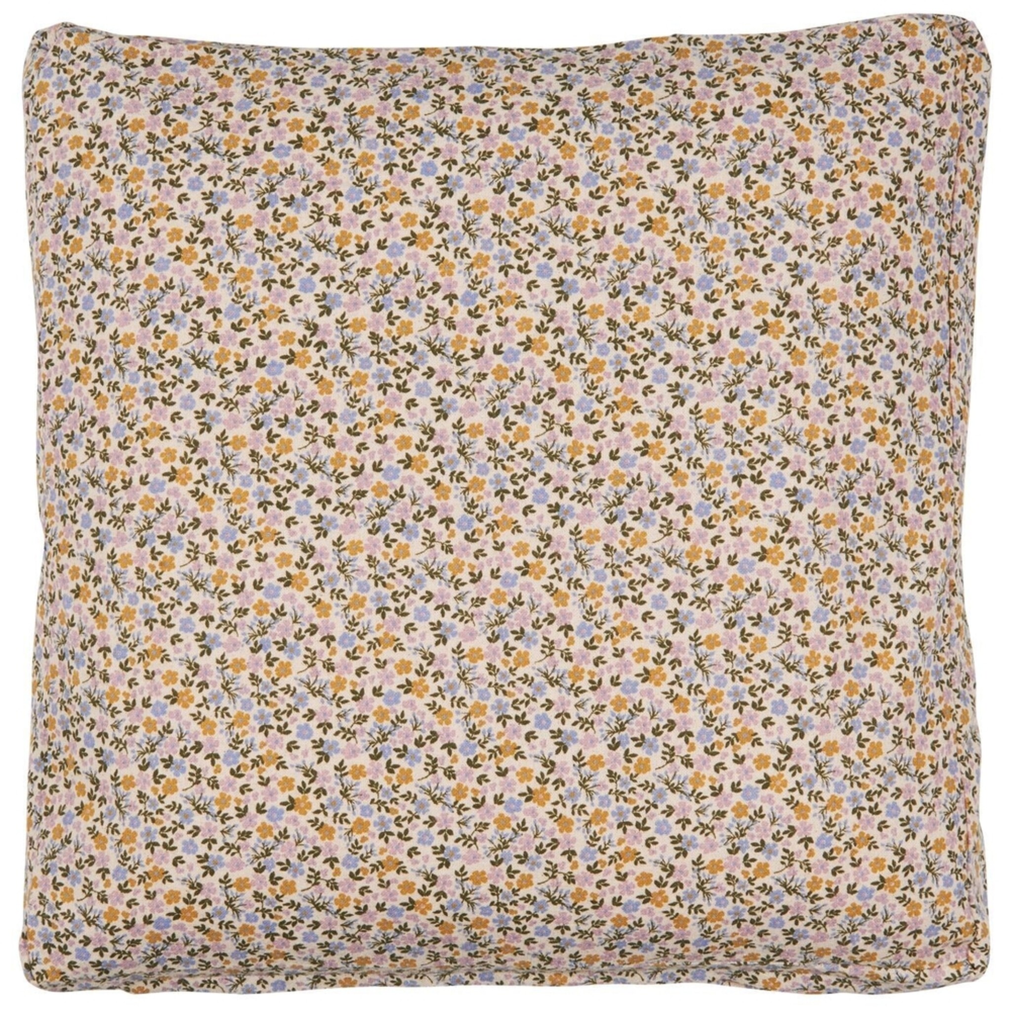Boxkissenbezug Line mit kleinen Blumen, gelb 45 x 45 x 5 cm