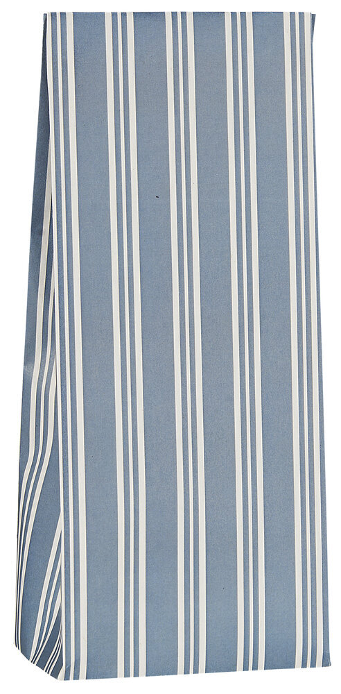 Buntfalttüte blau gestreift, blau gestreift 9 x 6 x 22,5 cm