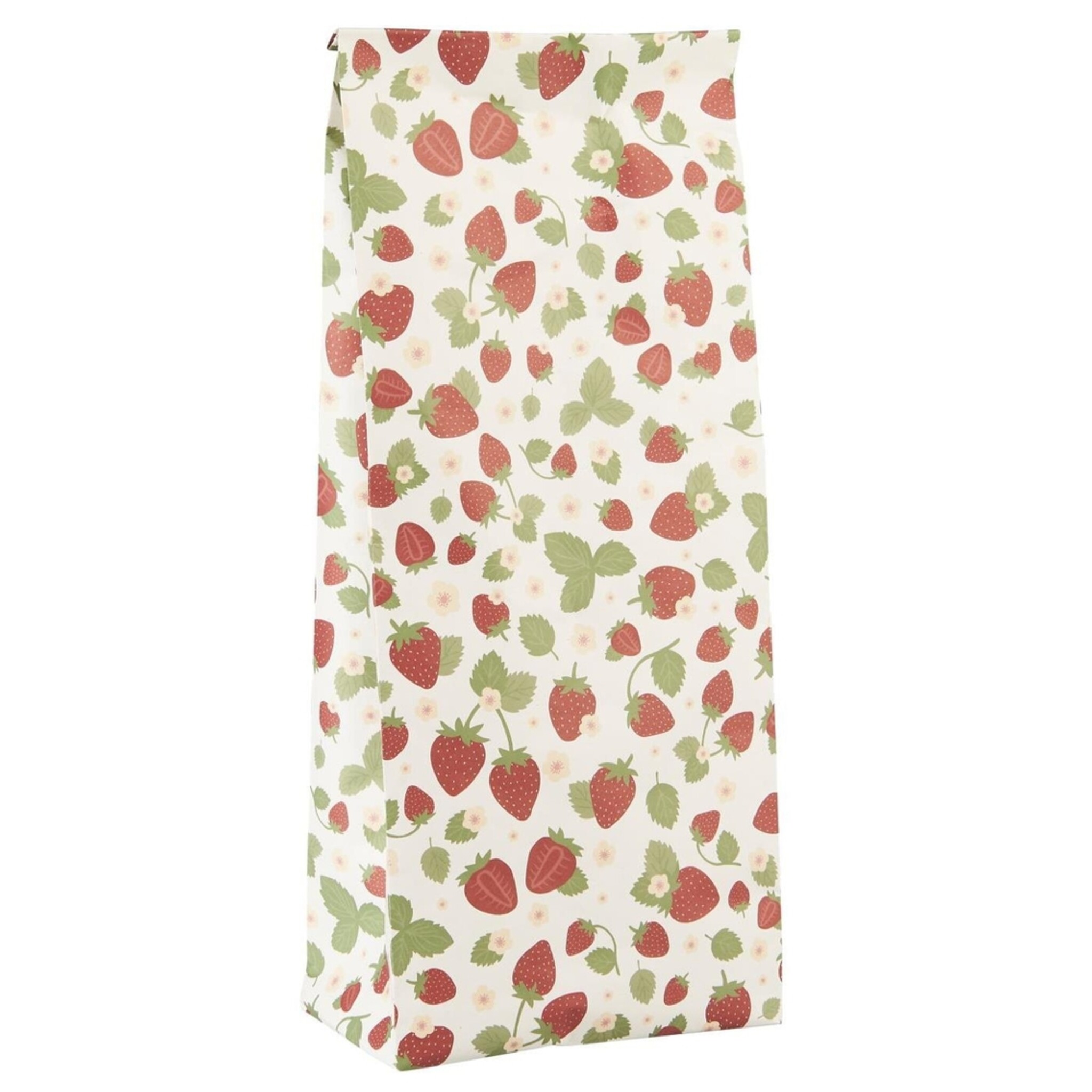 Buntfalttüte Erdbeeren, rot 12 x 7 x 30.5 cm