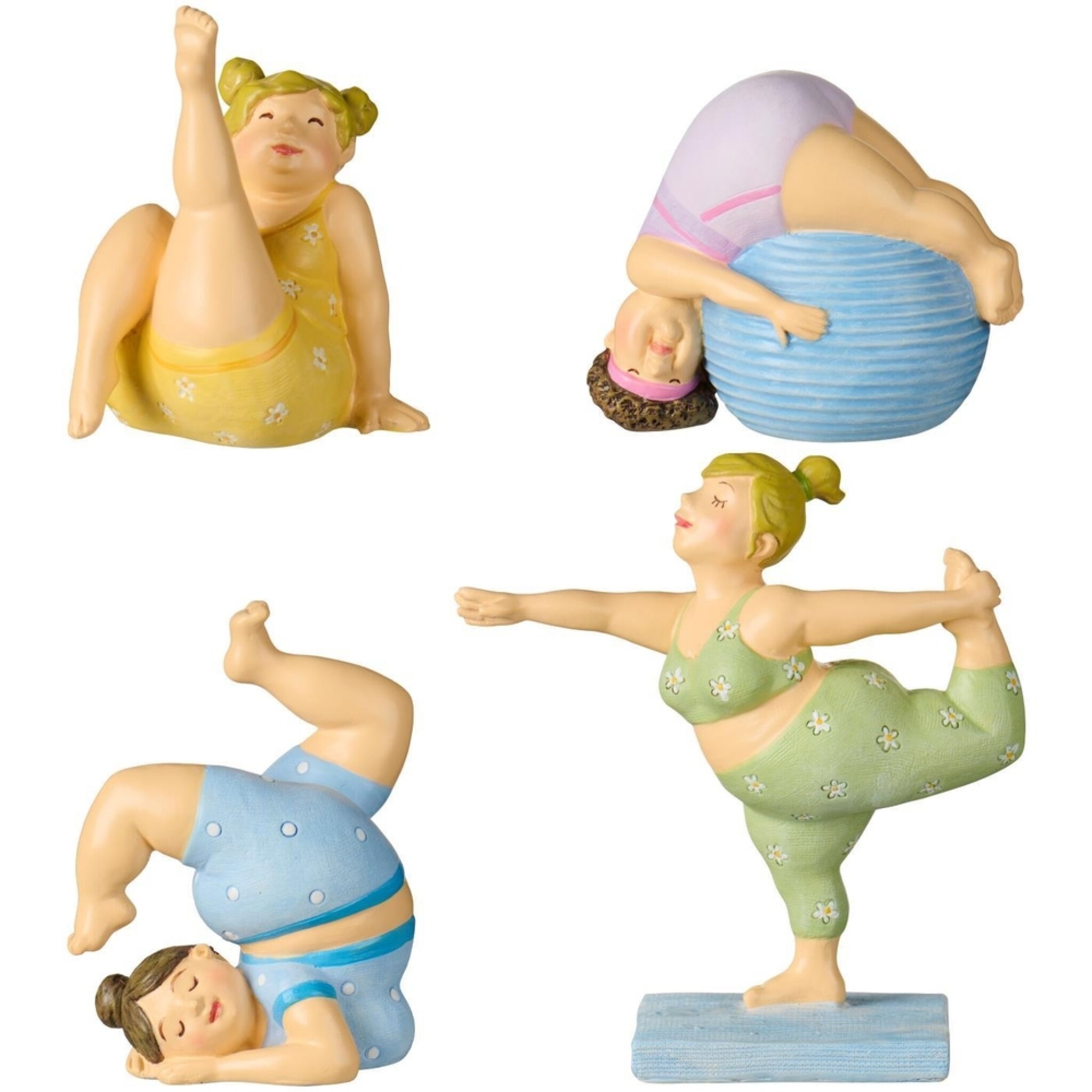 IB Laursen Yoga-Dame - Humorvolle Dekofigur aus Polyresin, diverse 