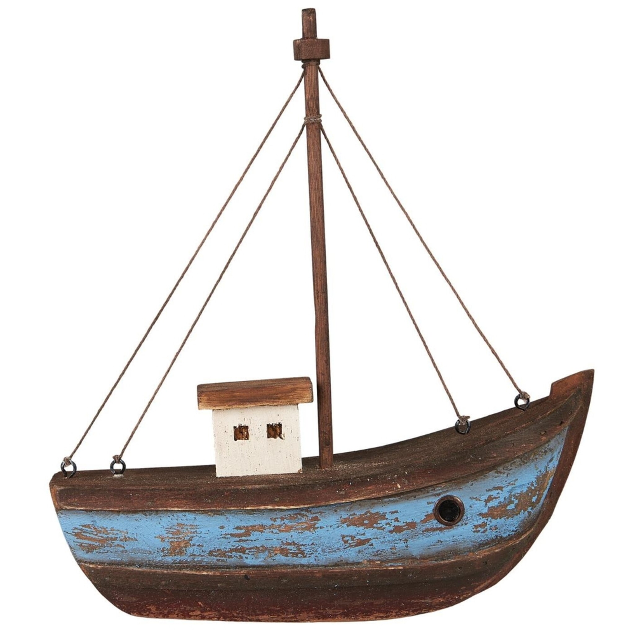Deko-Schiff aus Holz Nautico, natur 23 x 6.8 x 25 cm