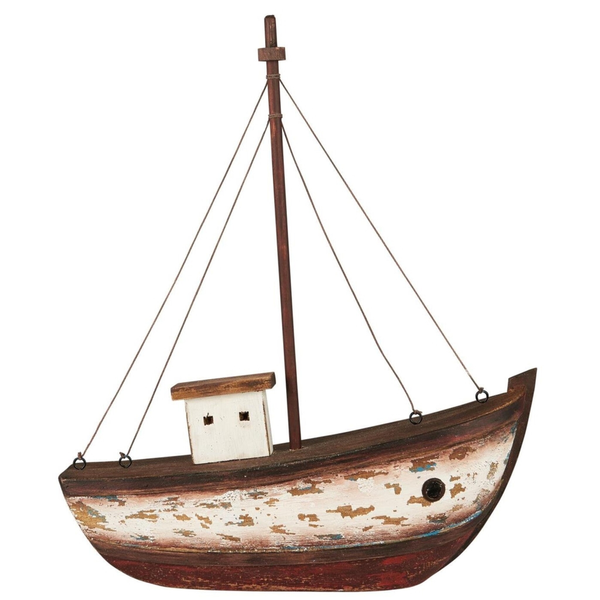 Deko-Schiff aus Holz Nautico, natur 31 x 9.2 x 37 cm