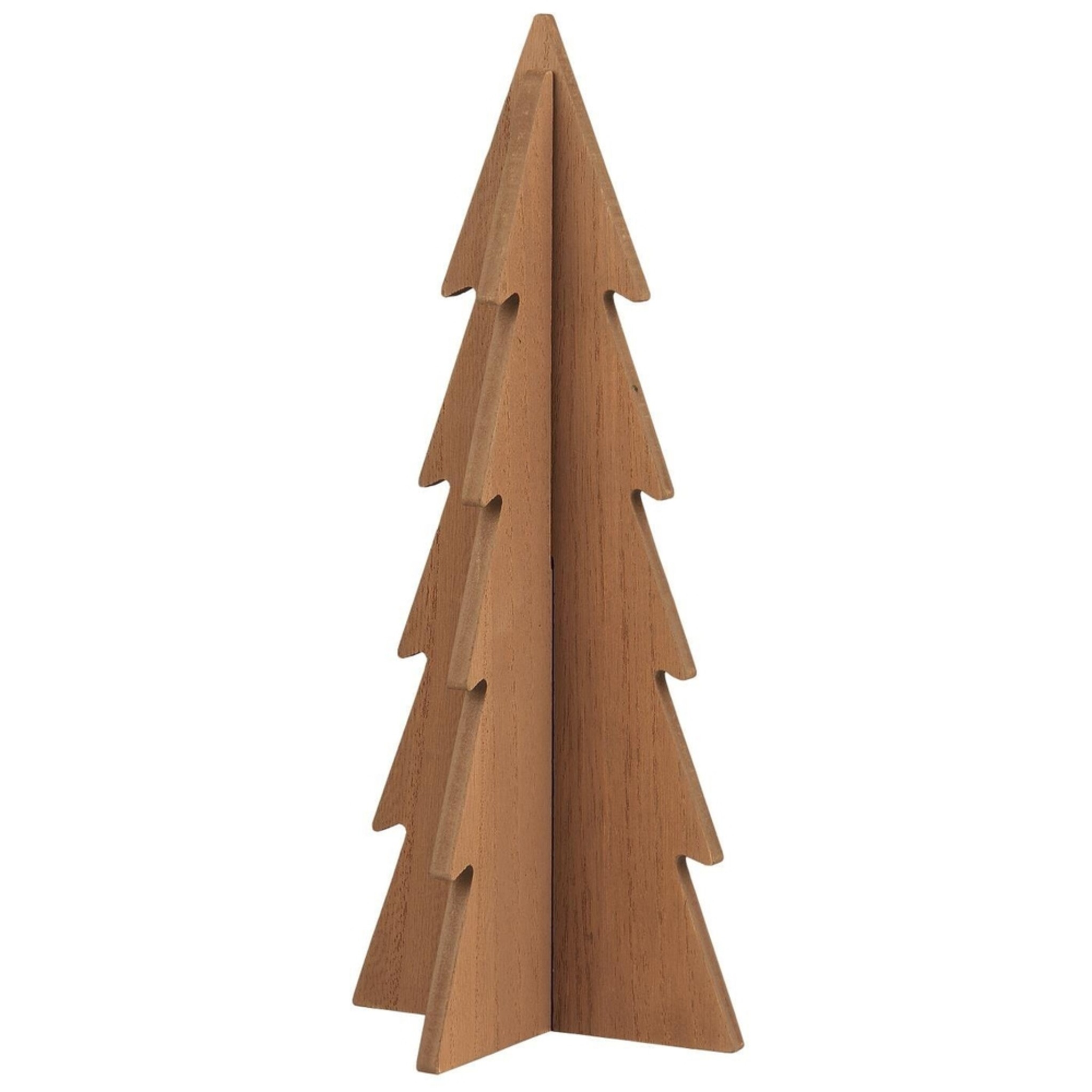 Deko Tannenbaum stehend aus Holz, braun 11 x 11 x 25.7 cm