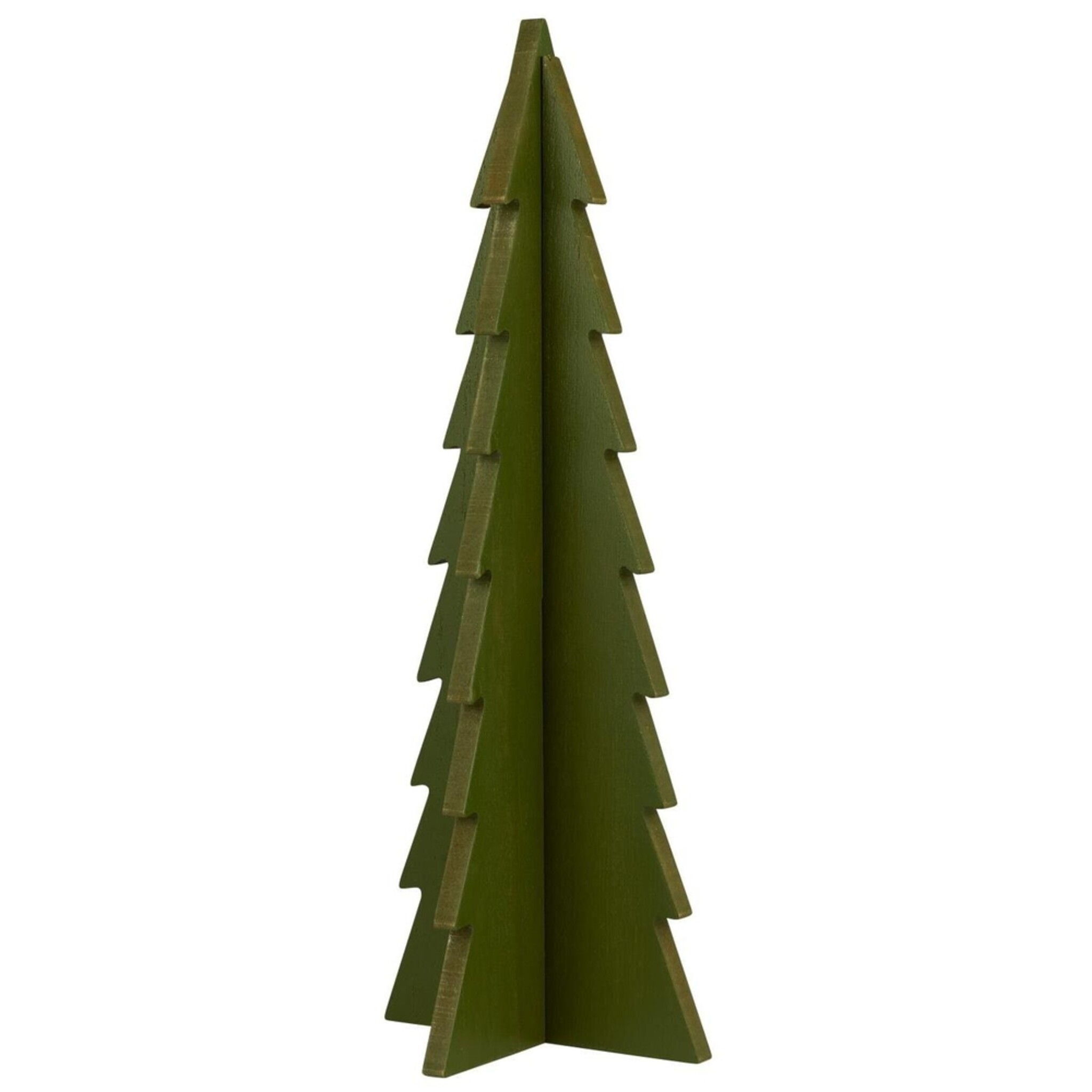 Deko Tannenbaum stehend aus Holz, grün 13.3 x 13.3 x 35.3 cm
