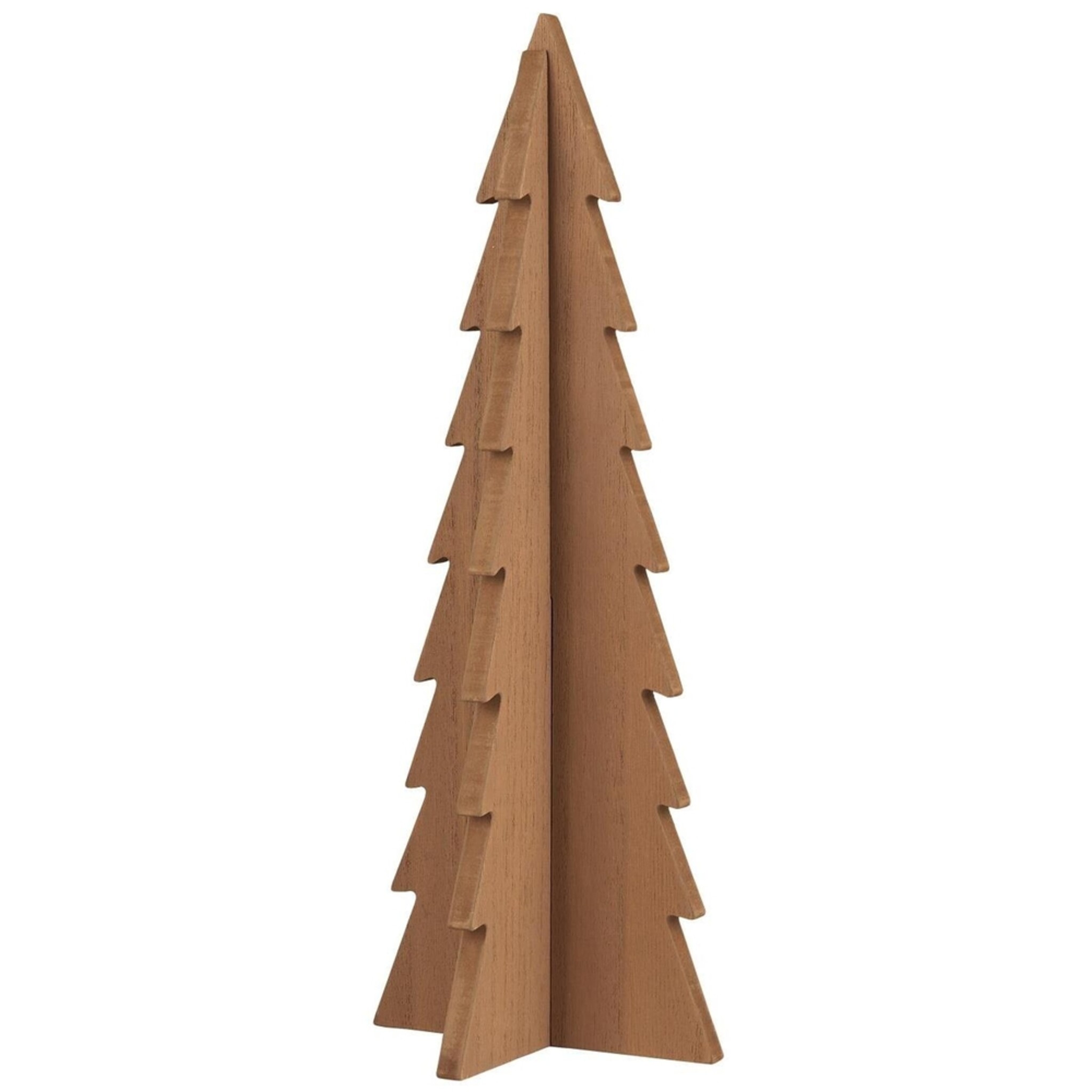 Deko Tannenbaum stehend aus Holz, braun 13.3 x 13.3 x 35.3 cm