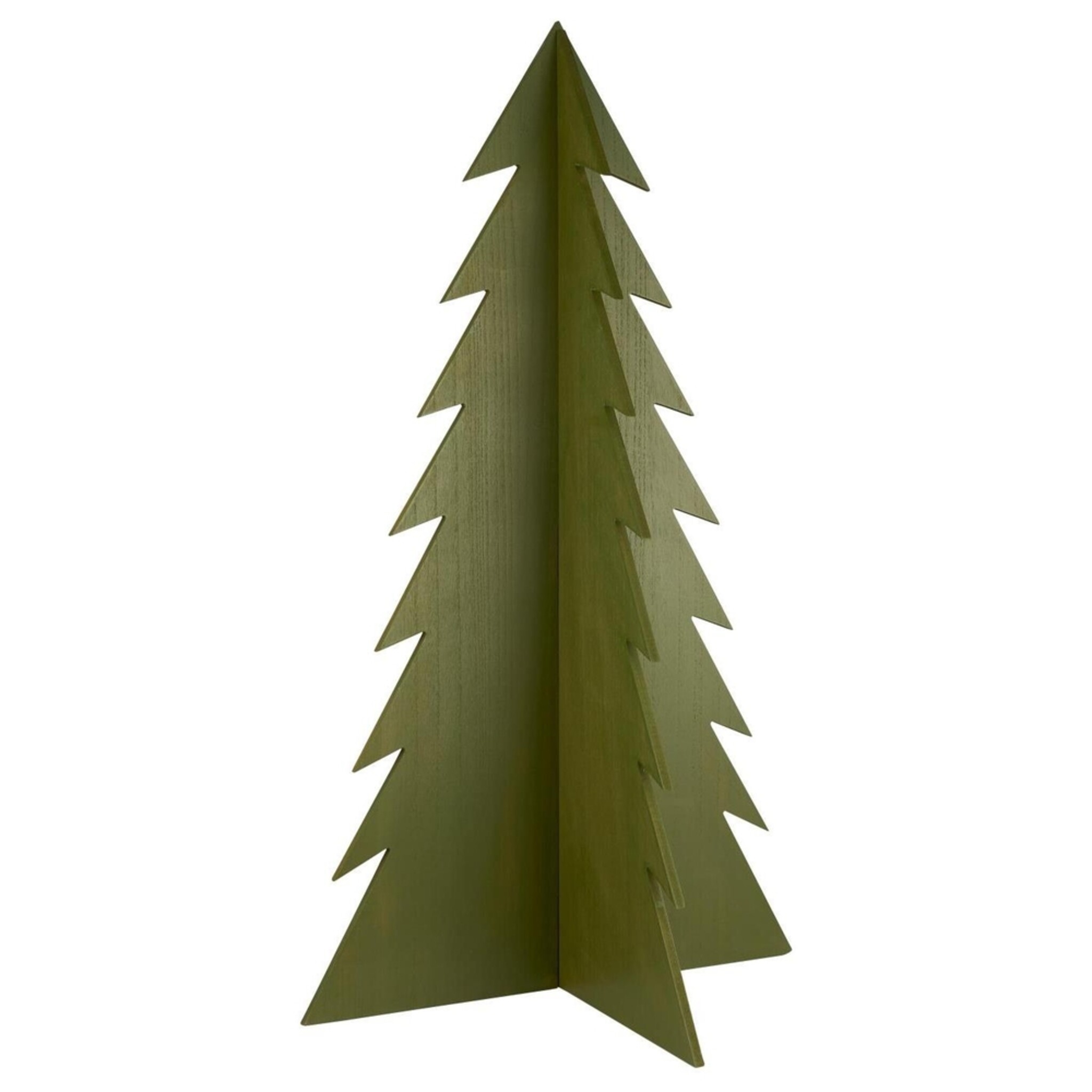 Deko Tannenbaum stehend aus Holz, grün 50 x 50 x 90 cm