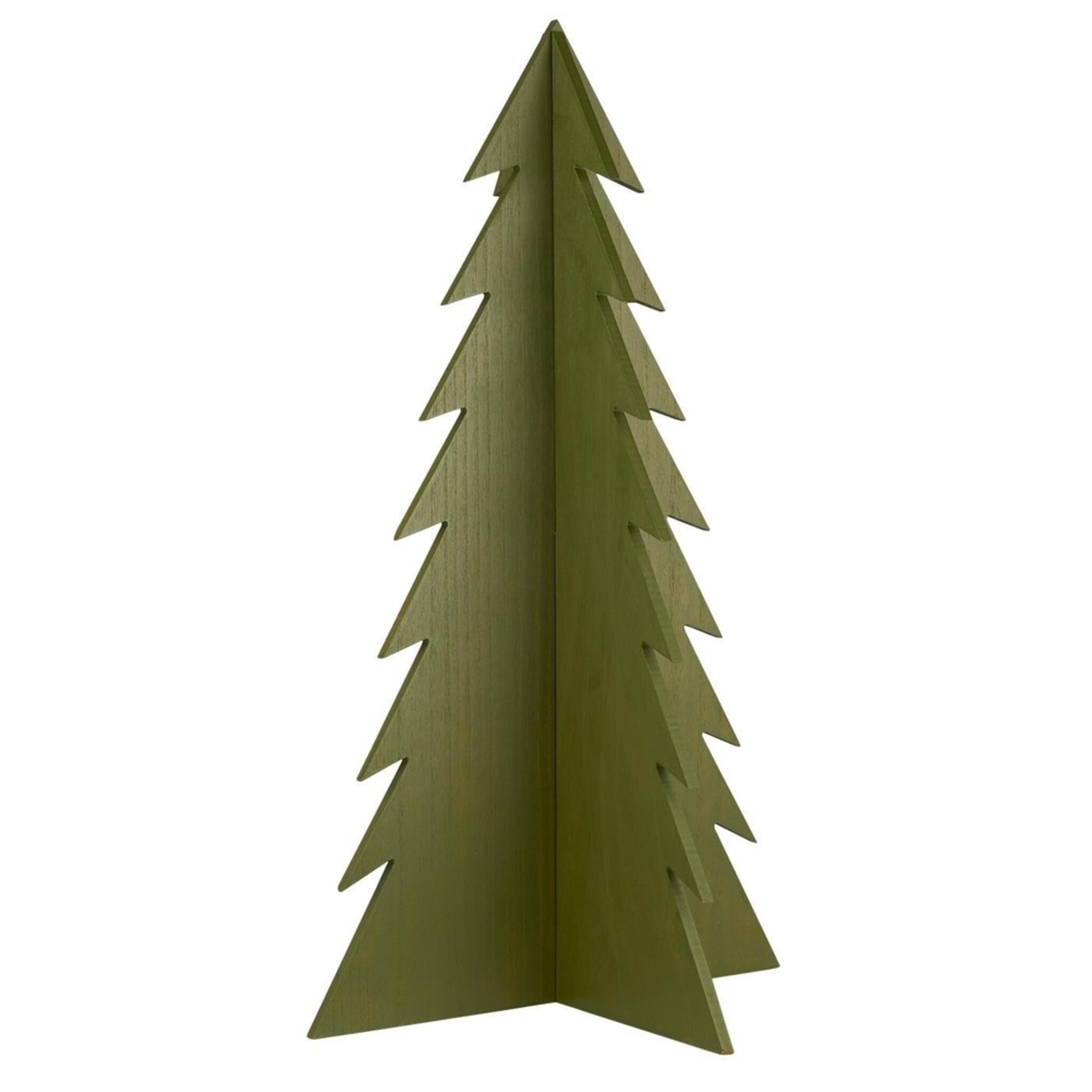 Deko Tannenbaum stehend aus Holz, grün 39.5 x 39.5 x 70 cm
