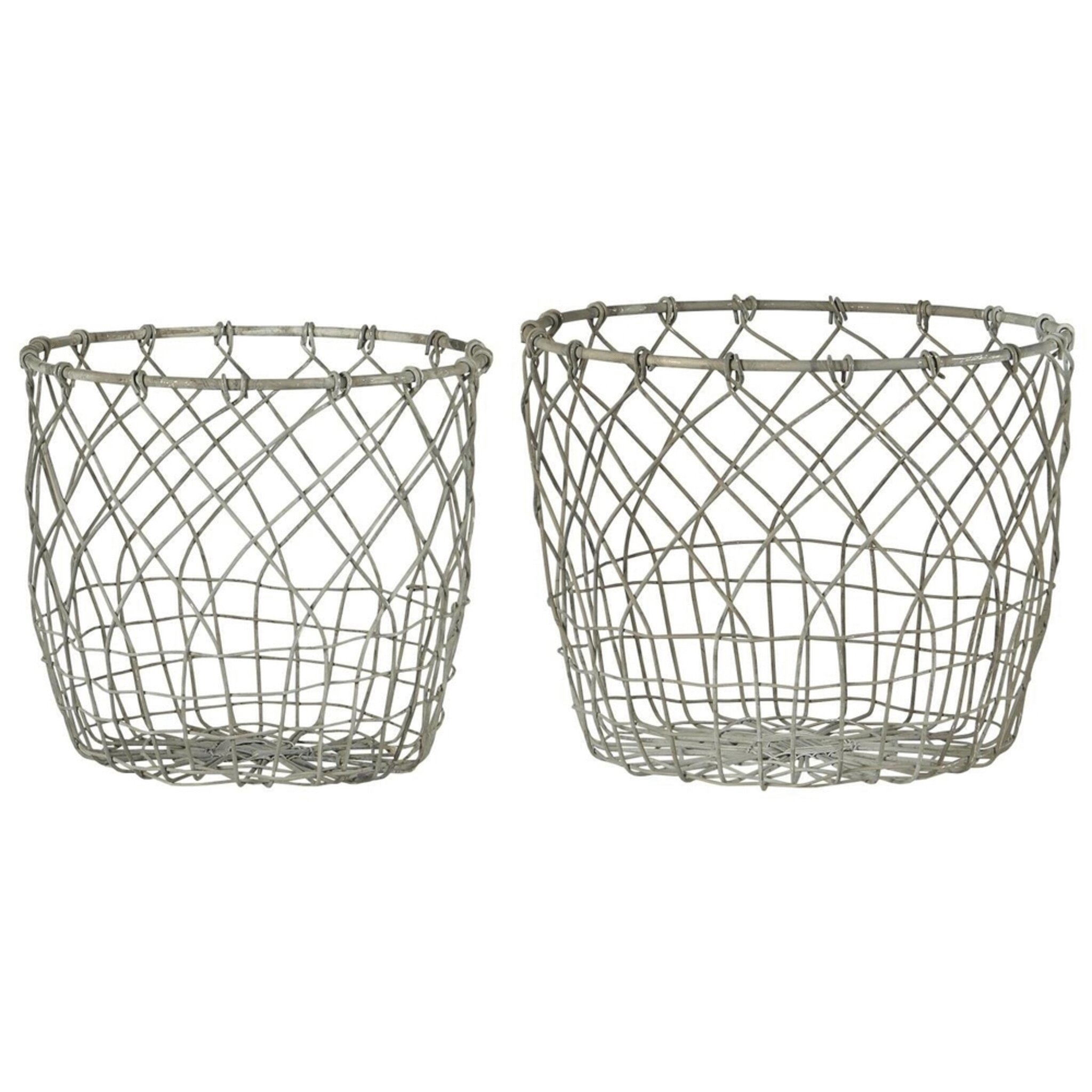 Draht Topfsatz 2er, grau 
