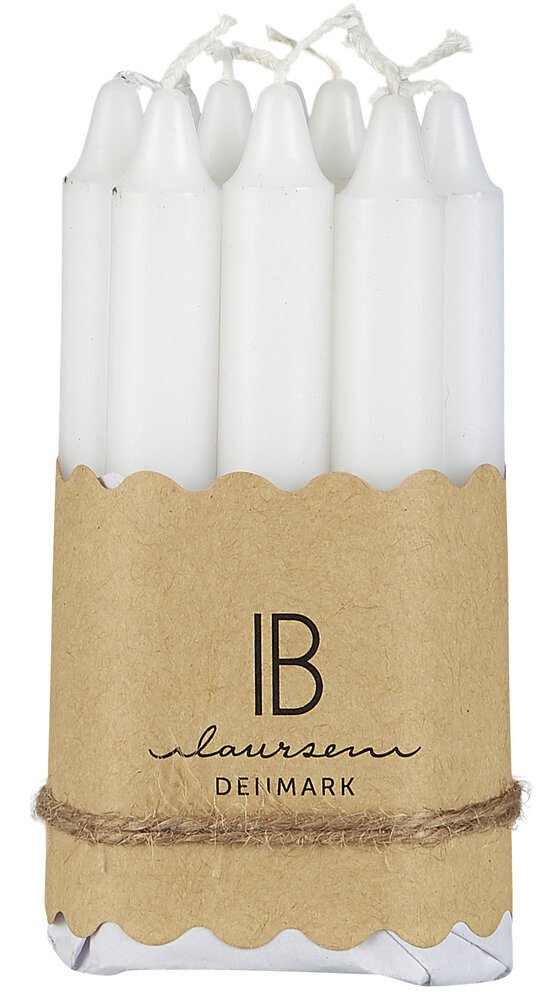 Dünne Kerzen 10 Stück, weiss 