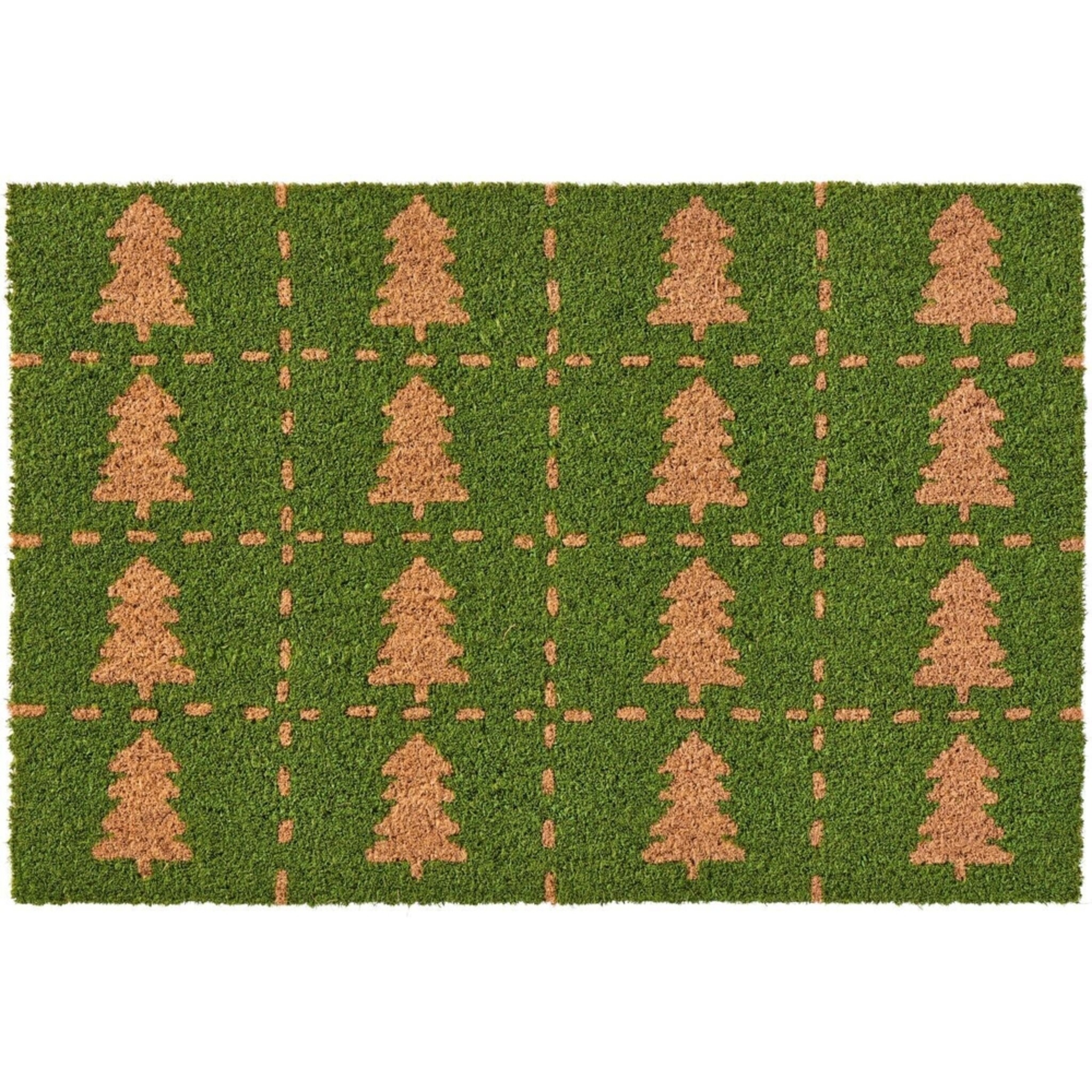 Fussmatte Türmatte grün mit Tannenbäumen, grün 
