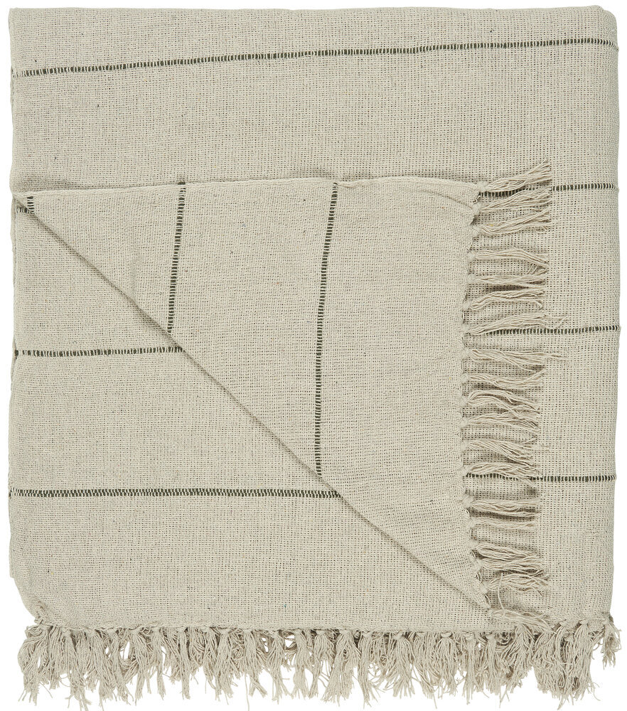 gerippte Decke aus Baumwolle, creme 