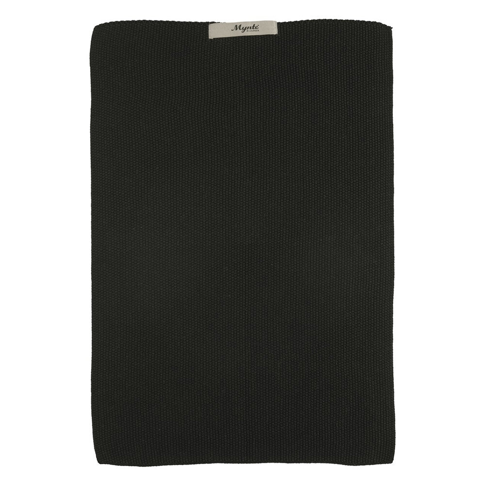 Geschirr Handtuch Mynte gestrickt, pure black 