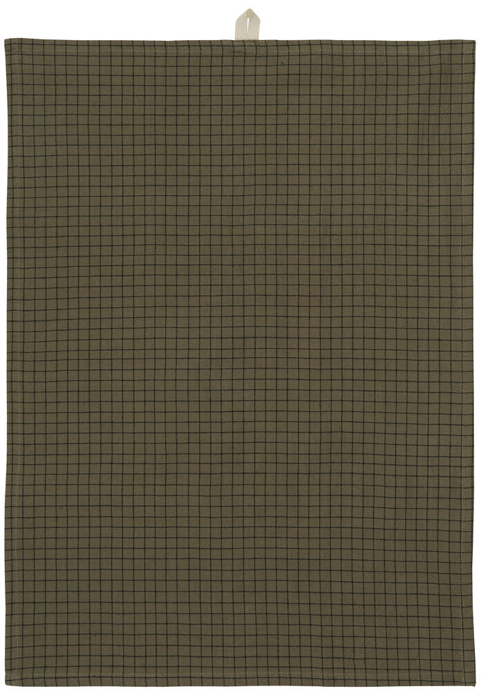 Geschirrtuch mit Karomuster aus Baumwolle, erdfarbig 