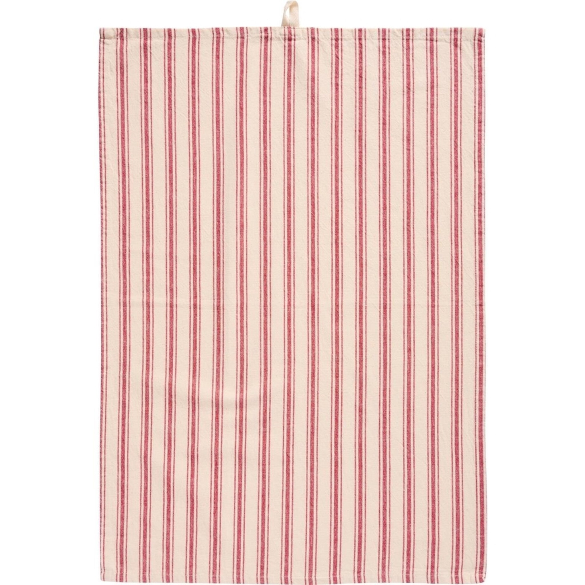Geschirrtuch schmale und breite Streifen, rot 